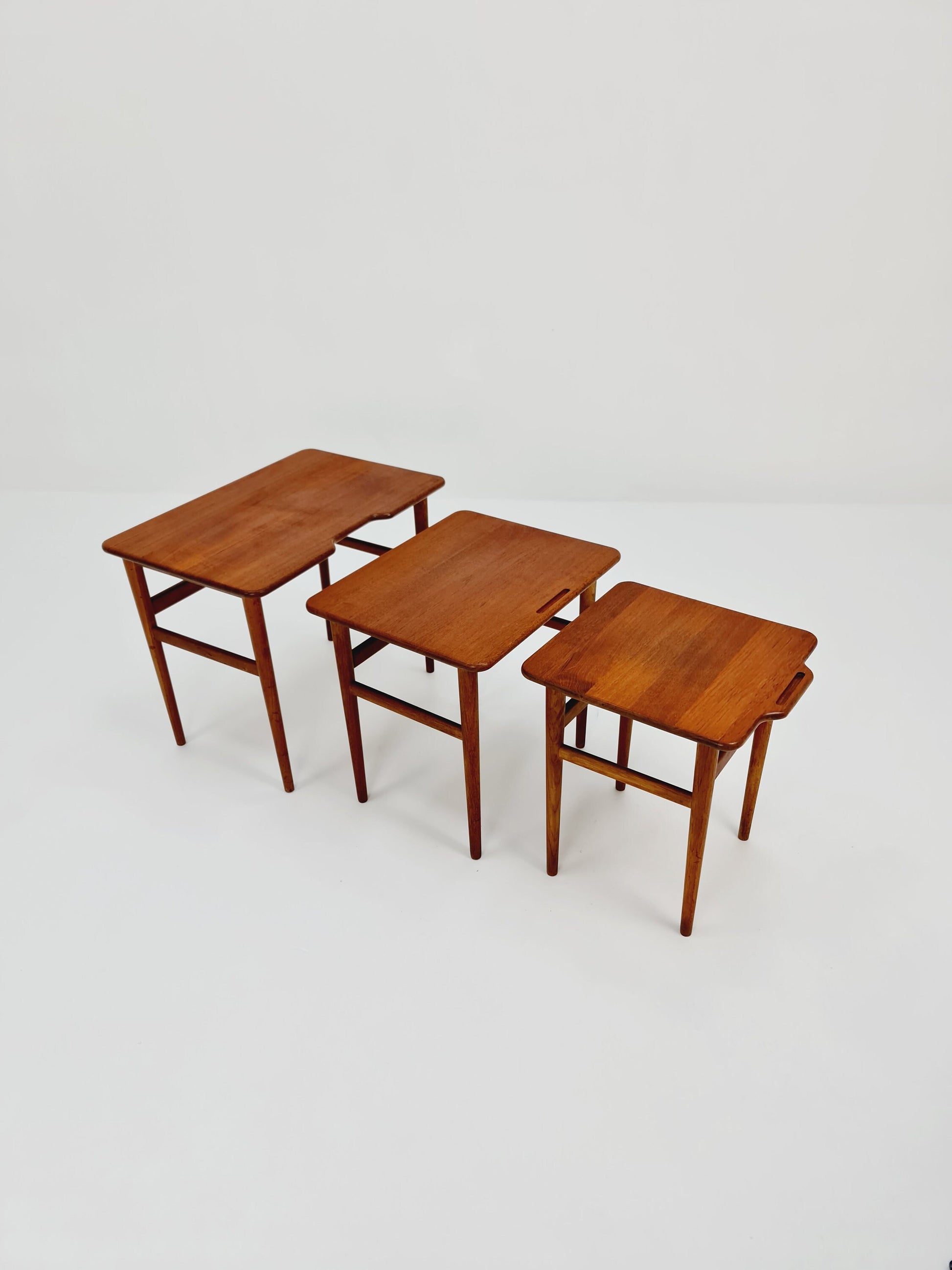 Midcentury Danish teak Nesting Tables by Kurt Ostervig for Janson Möber , 1960s