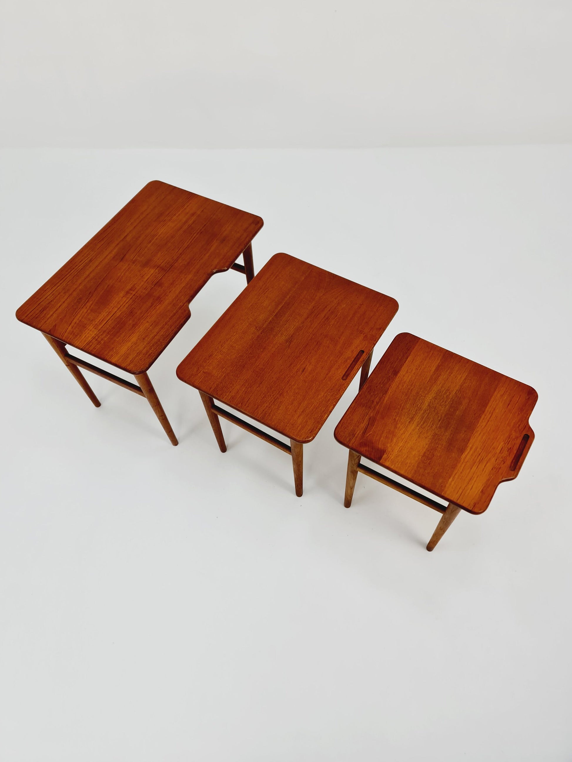 Midcentury Danish teak Nesting Tables by Kurt Ostervig for Janson Möber , 1960s