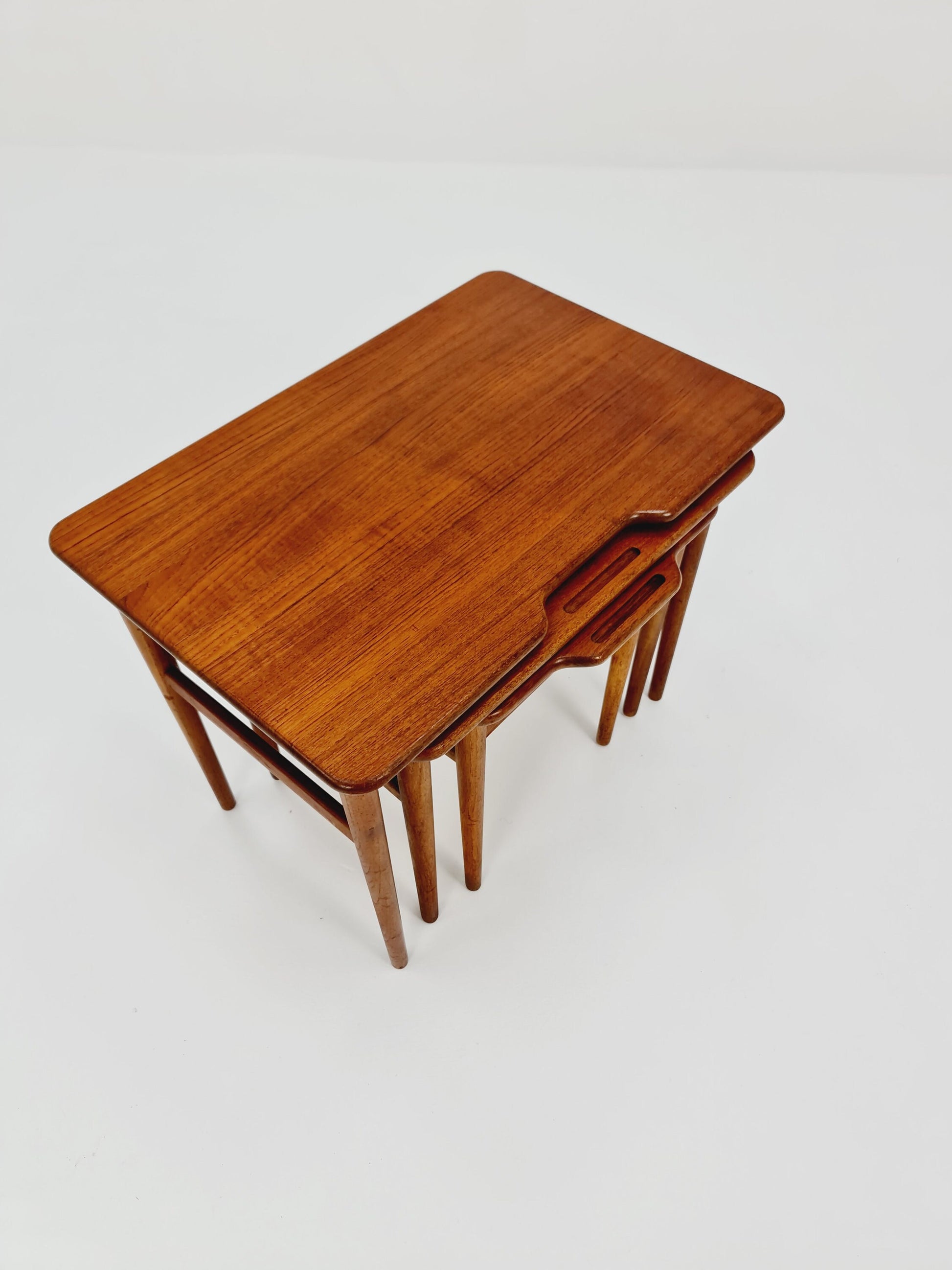Midcentury Danish teak Nesting Tables by Kurt Ostervig for Janson Möber , 1960s