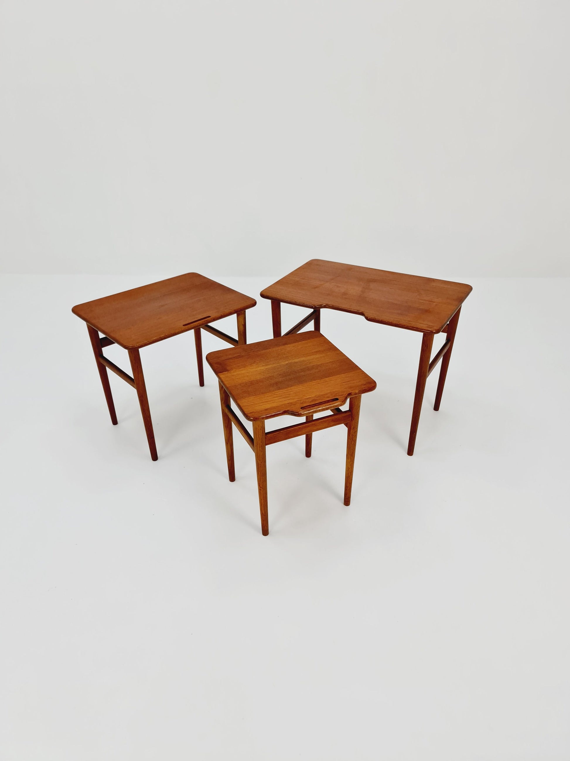 Midcentury Danish teak Nesting Tables by Kurt Ostervig for Janson Möber , 1960s
