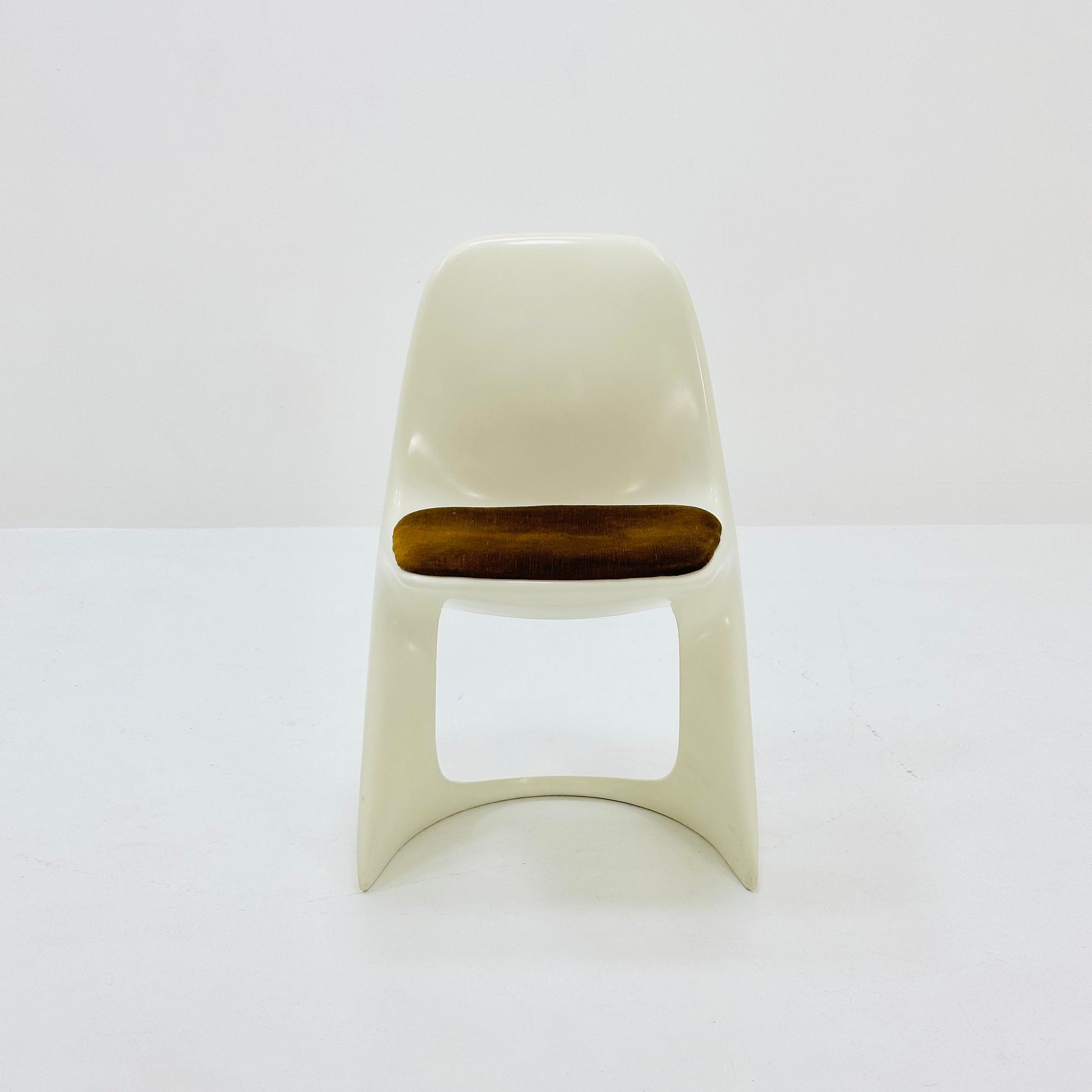 1 of 4 space age chair model 200 by Alexander Begge for Casala original brown fabric upholstery 1970s Germany