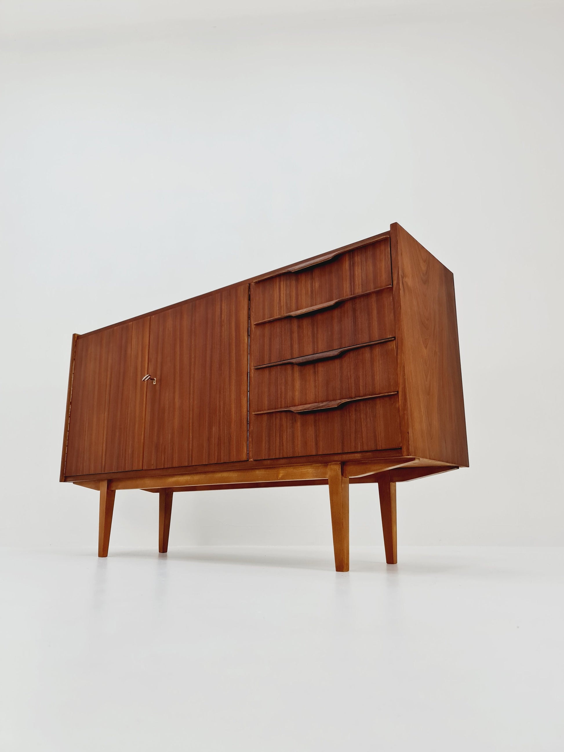 Mid Century Modern German walnut Sideboard By Franz Ehrlich for A.M.T Möbel