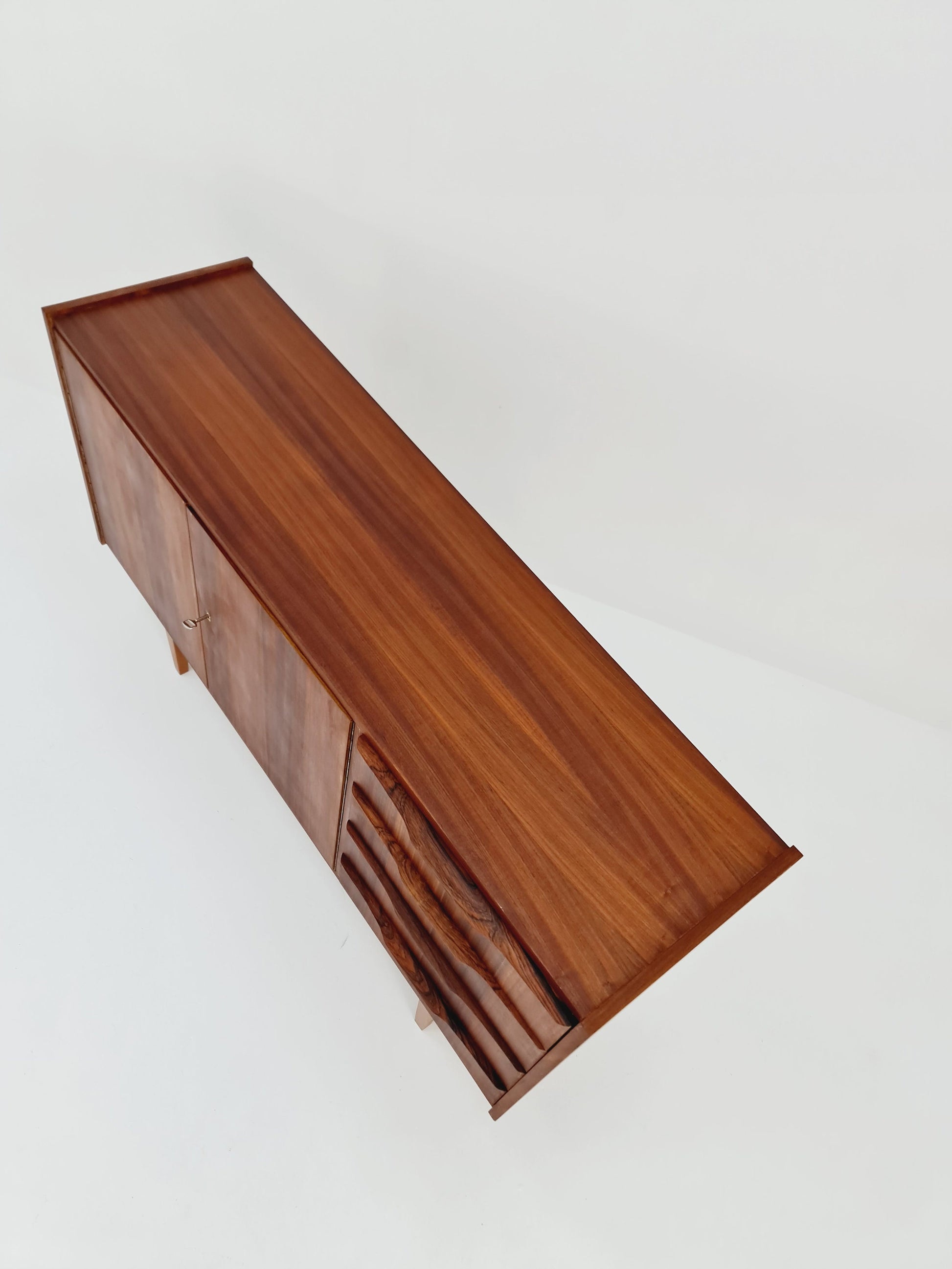 Mid Century Modern German walnut Sideboard By Franz Ehrlich for A.M.T Möbel