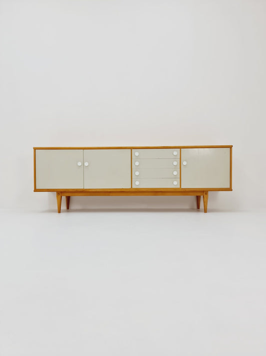 Rare Mid Century Modern German Beech Sideboard by Behr Möbel, 1970s