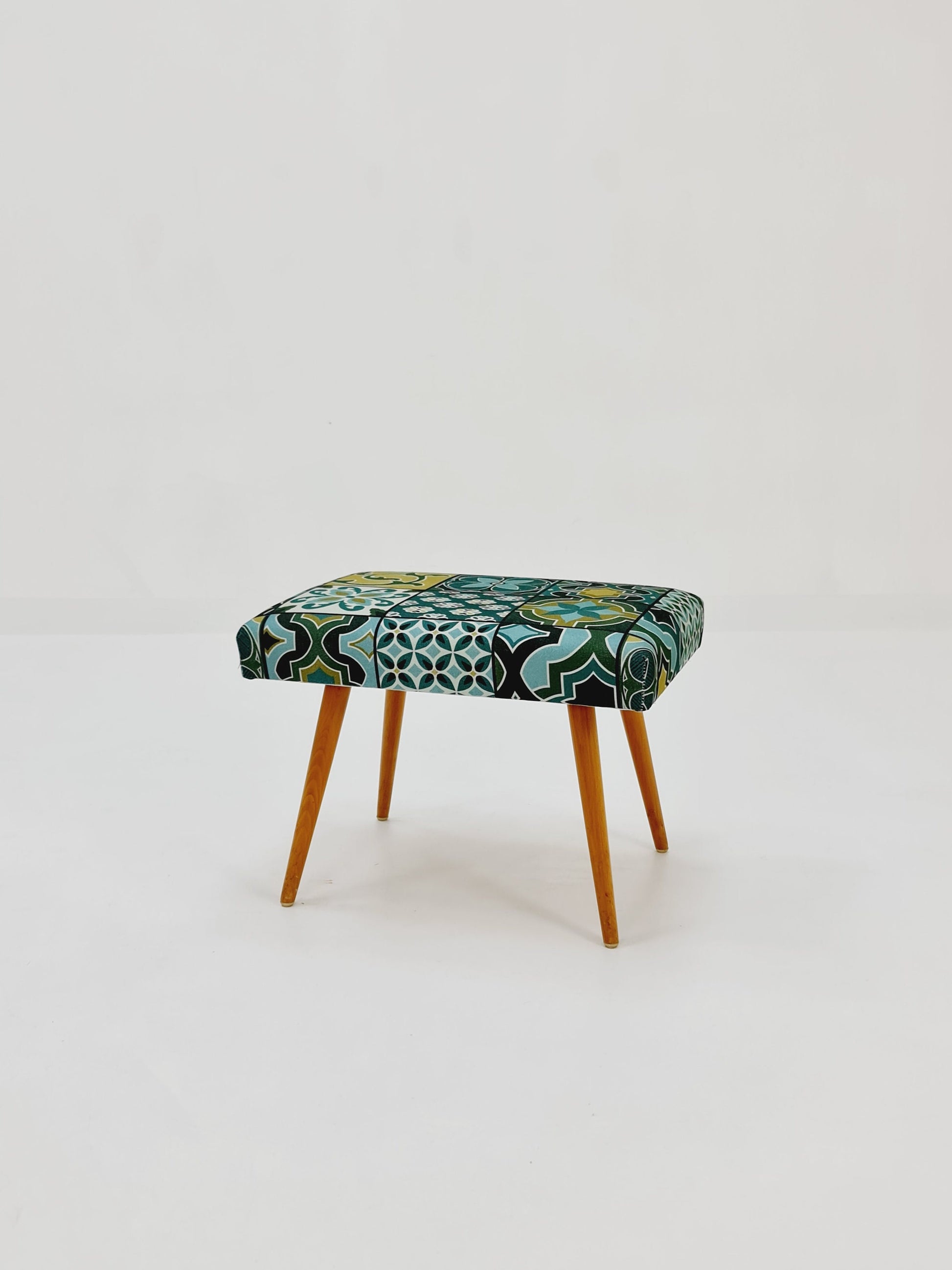 Mid century modern German footstool with extension ladder from the 50s By Cor
