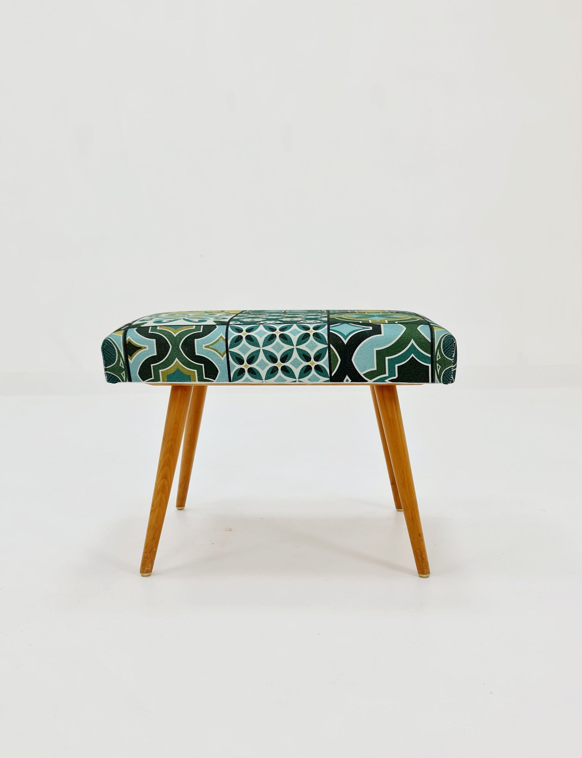 Mid century modern German footstool with extension ladder from the 50s By Cor