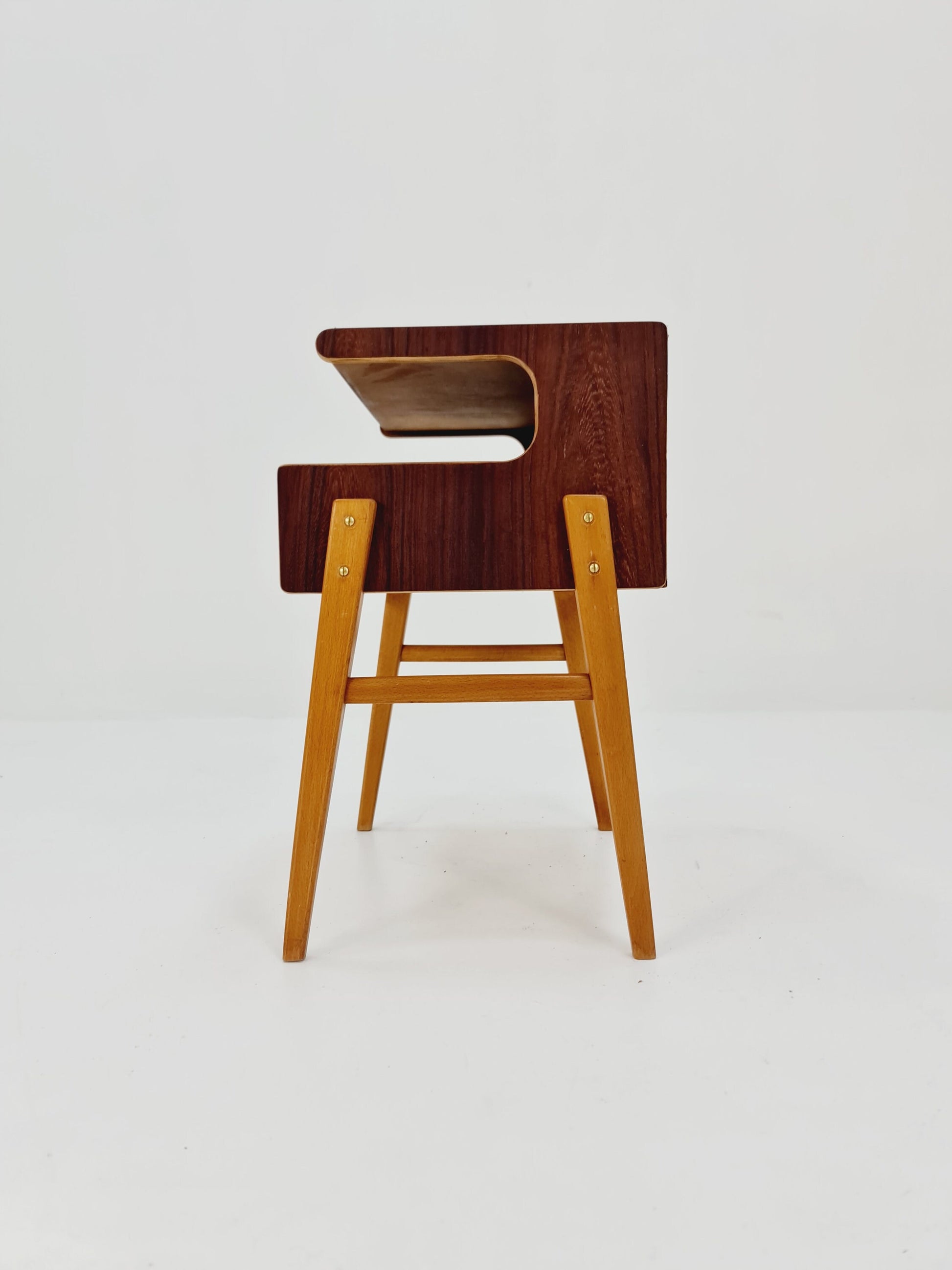 Midcentury Carlström & Co Teak, Rosewood Vintage Side table/ Bedside table/ Night stand, 1960s