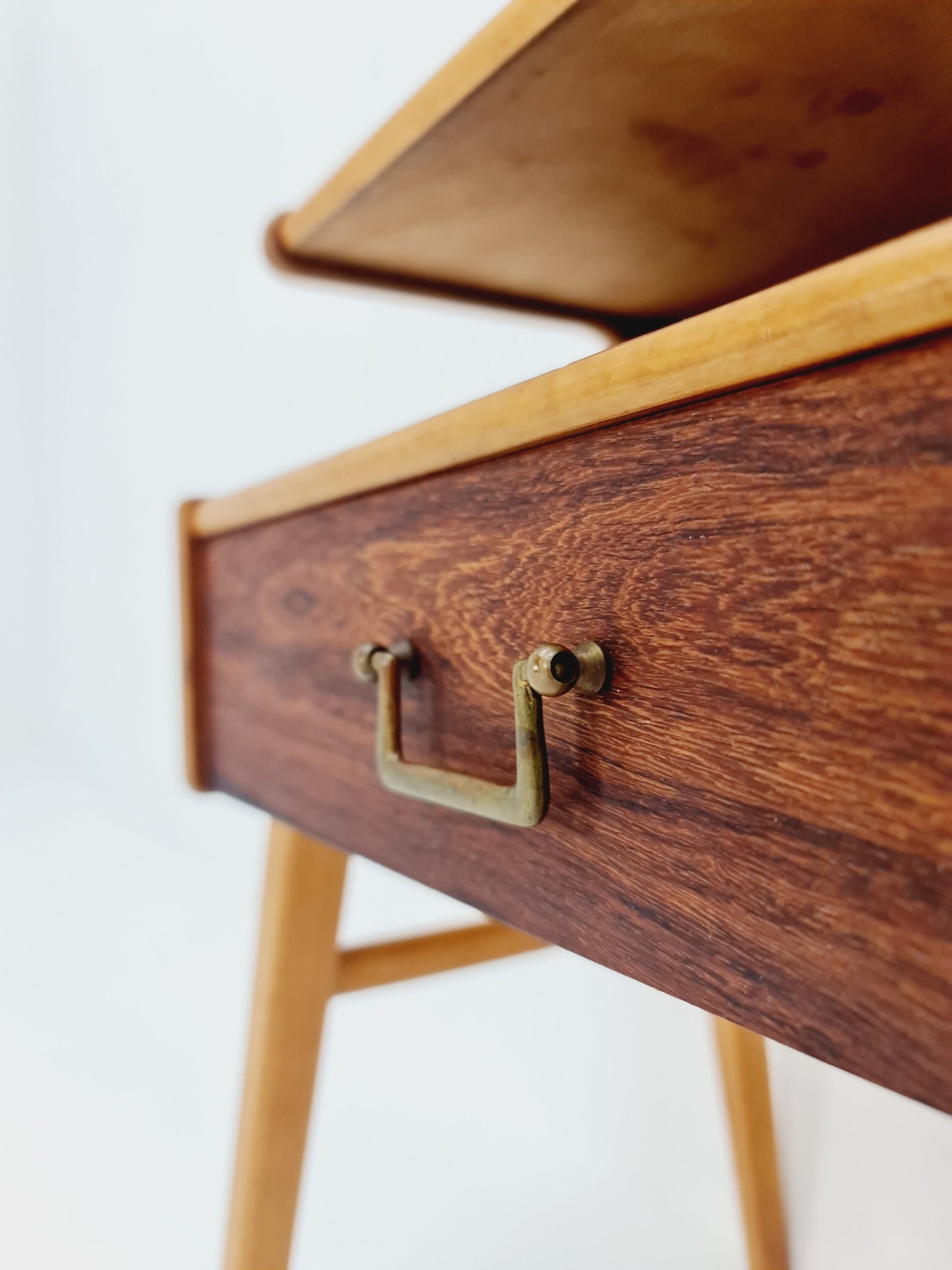 Midcentury Carlström & Co Teak, Rosewood Vintage Side table/ Bedside table/ Night stand, 1960s