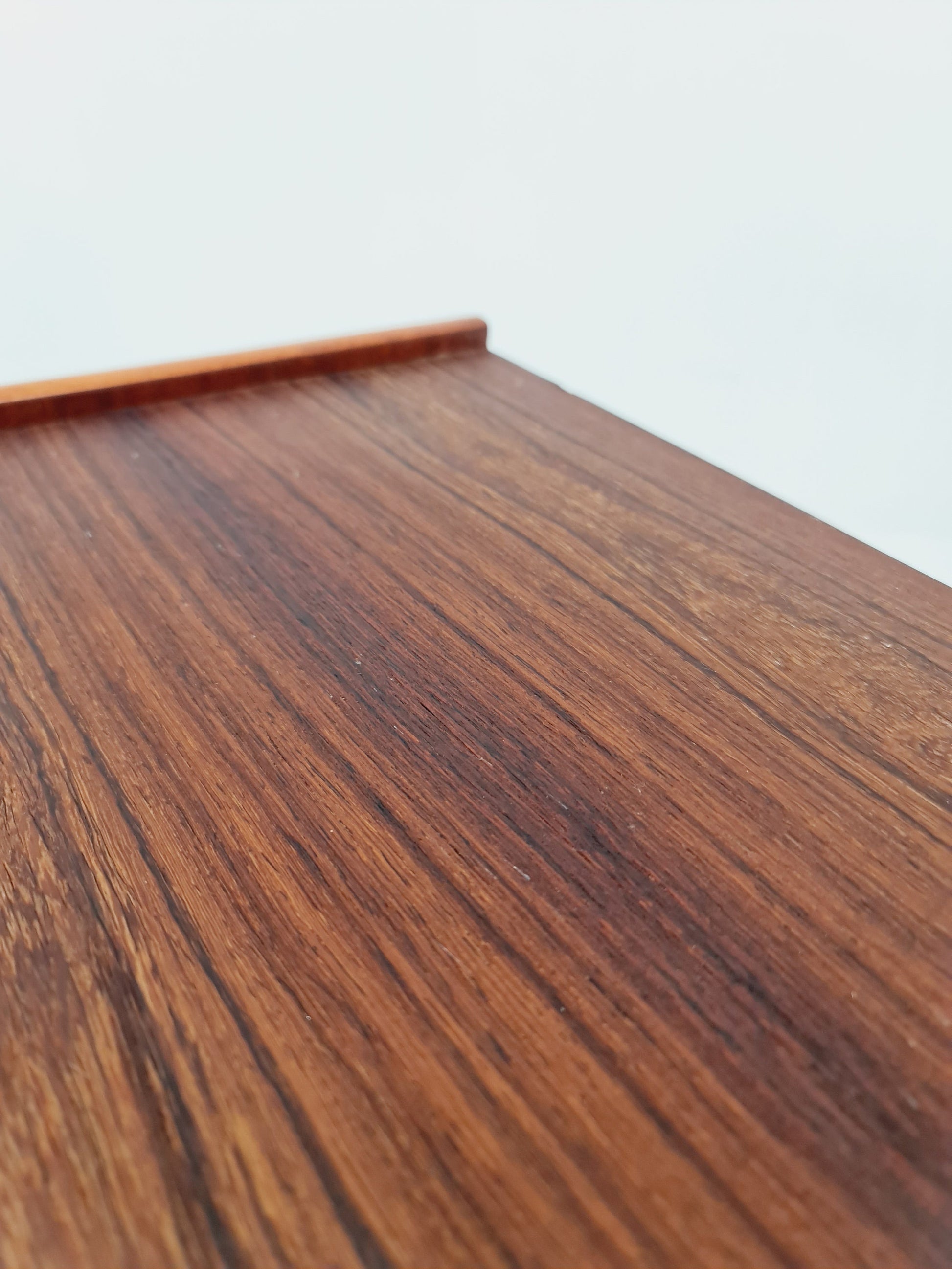 Midcentury Carlstrom & Co teak - rosewood vintage side table/ bedside table/ night stand, 1960s