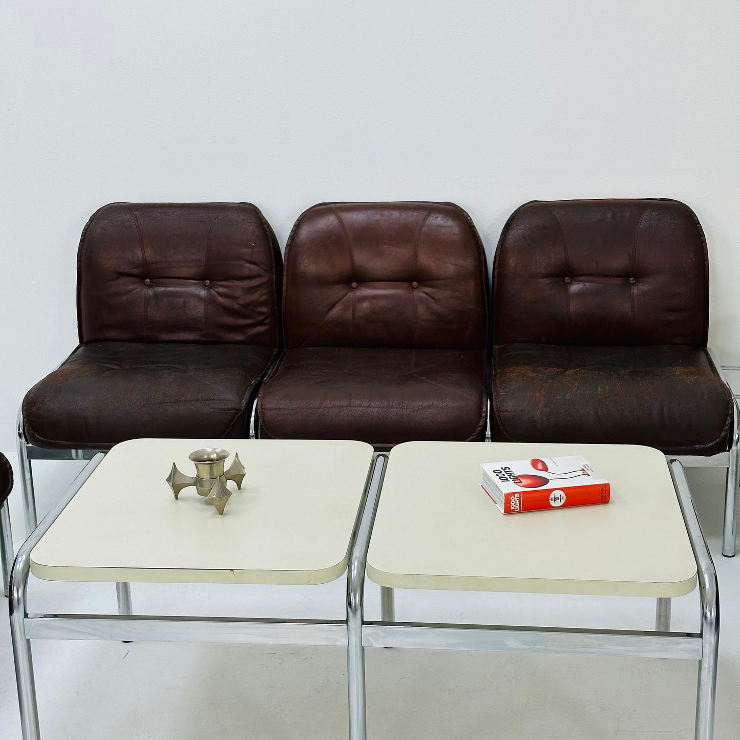 Mid century original vintage Girsberger Eurochair design seating group , Switzerland 1980s