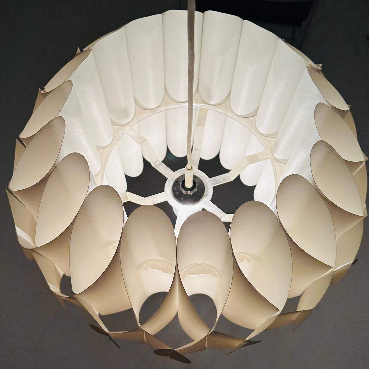 Butterfly pendant lamp, designed in 1968 by the Danish designer Lars Schiøler for Hoyrup Denmark