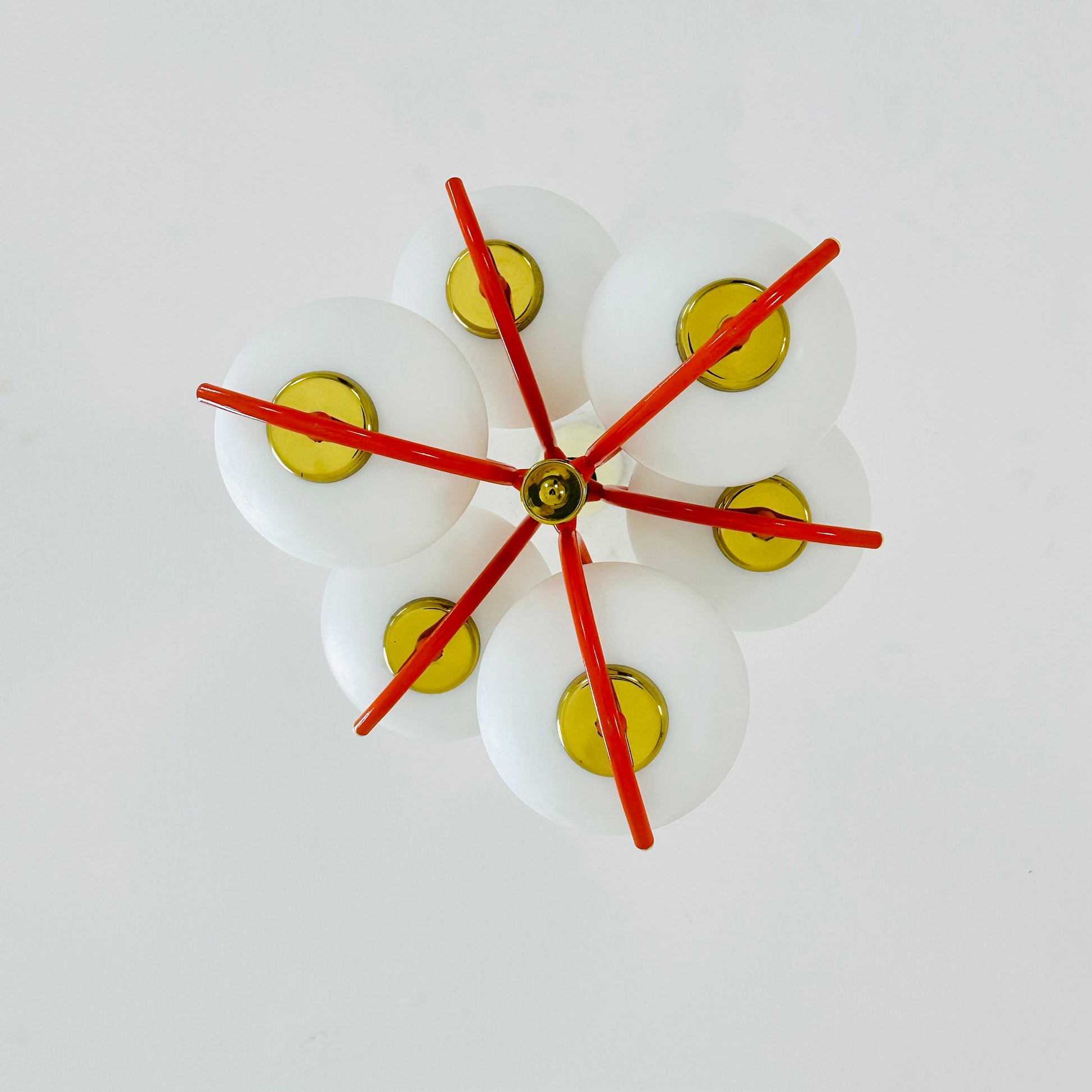 Mid century atomic Sputnik chandelier for Kaiser Germany 1970s