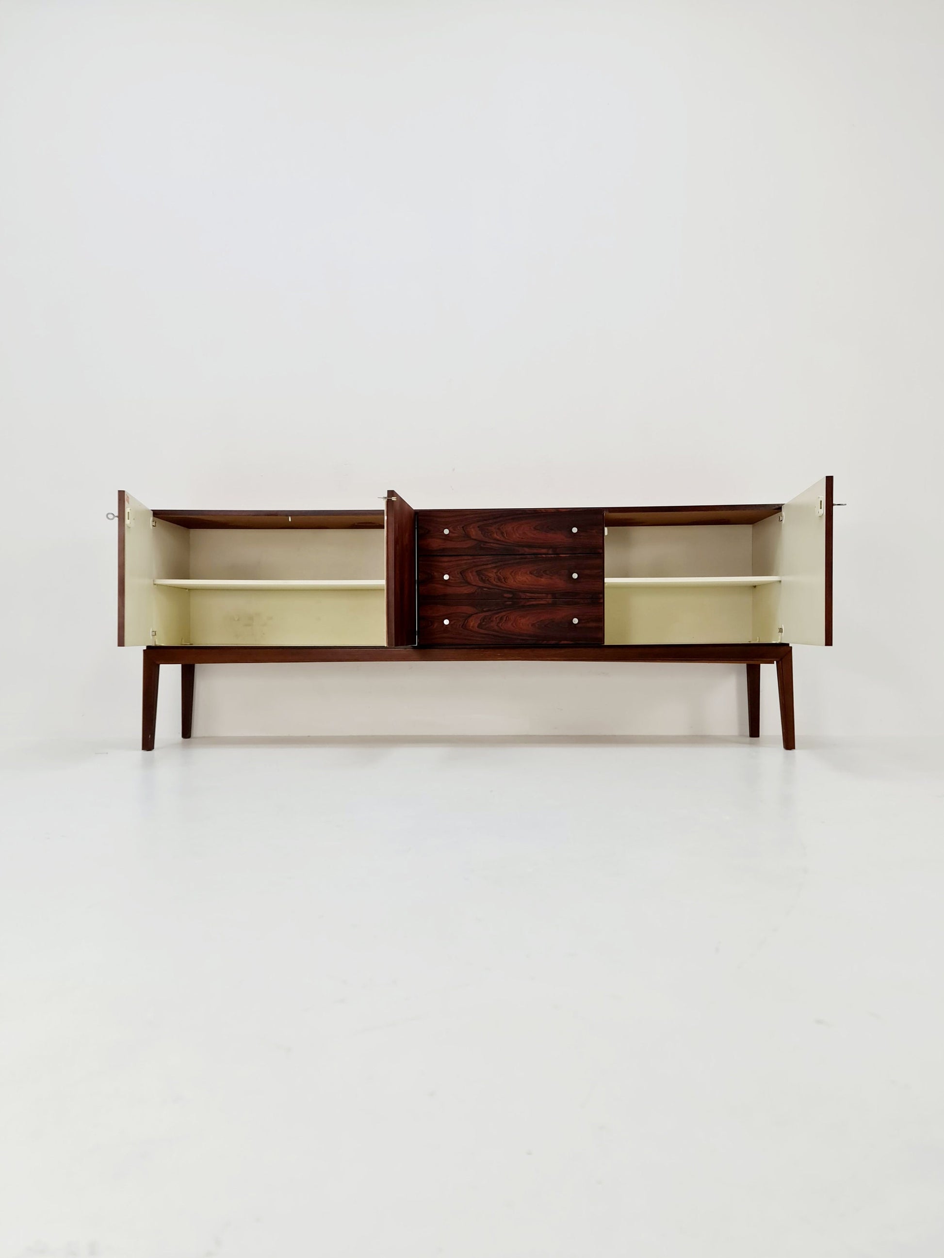 Rare Mid Century Modern German rosewood Sideboard by Palette Mööbel , 1950s