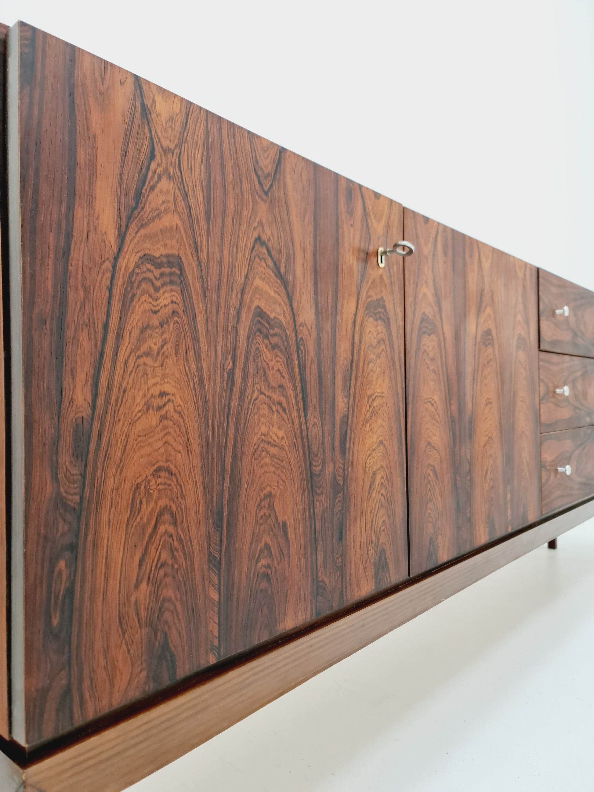 Rare Mid Century Modern German rosewood Sideboard by Palette Mööbel , 1950s
