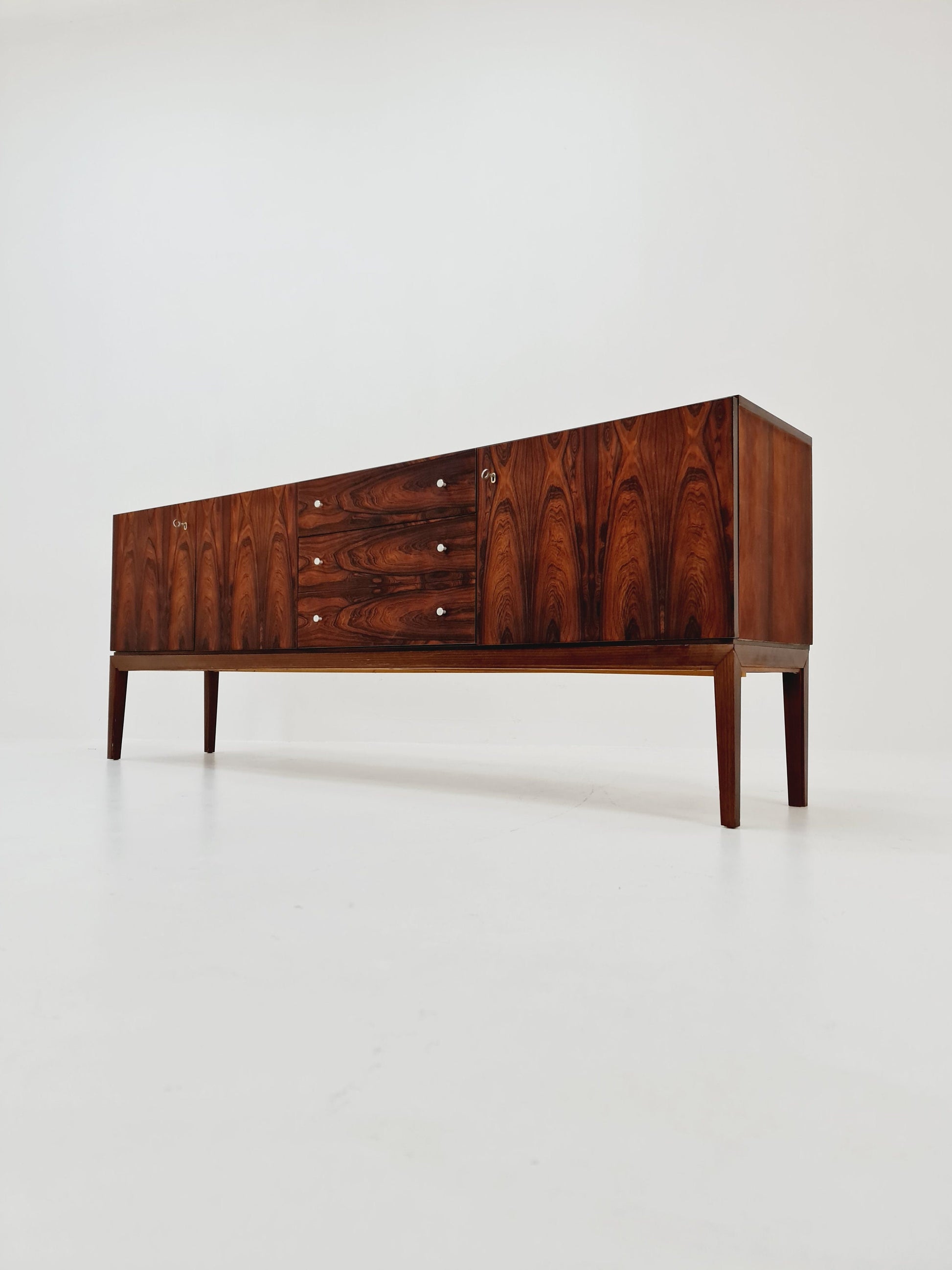 Rare Mid Century Modern German rosewood Sideboard by Palette Mööbel , 1950s