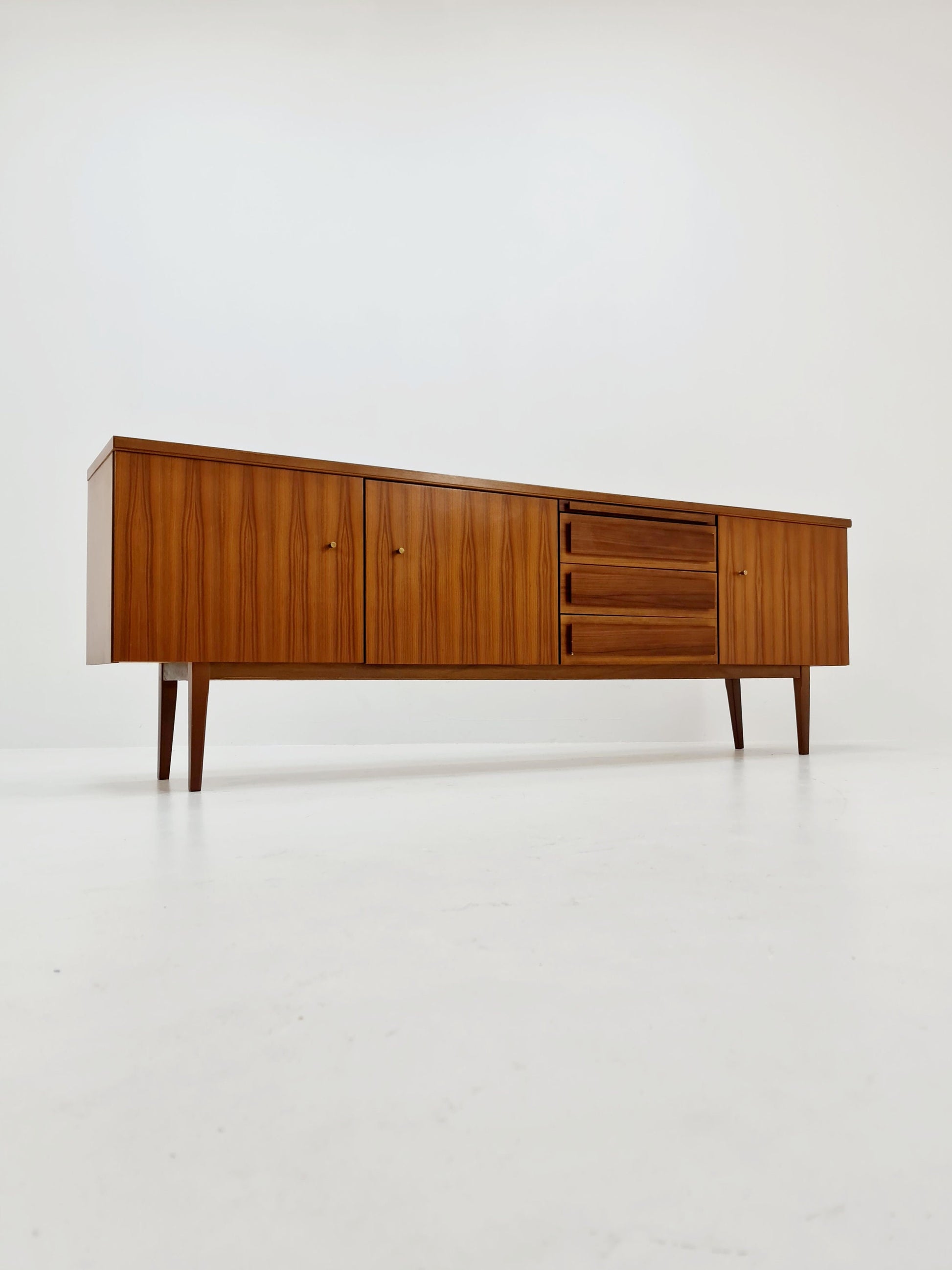 Big Mid Century Modern German walnut Sideboard, 1960s
