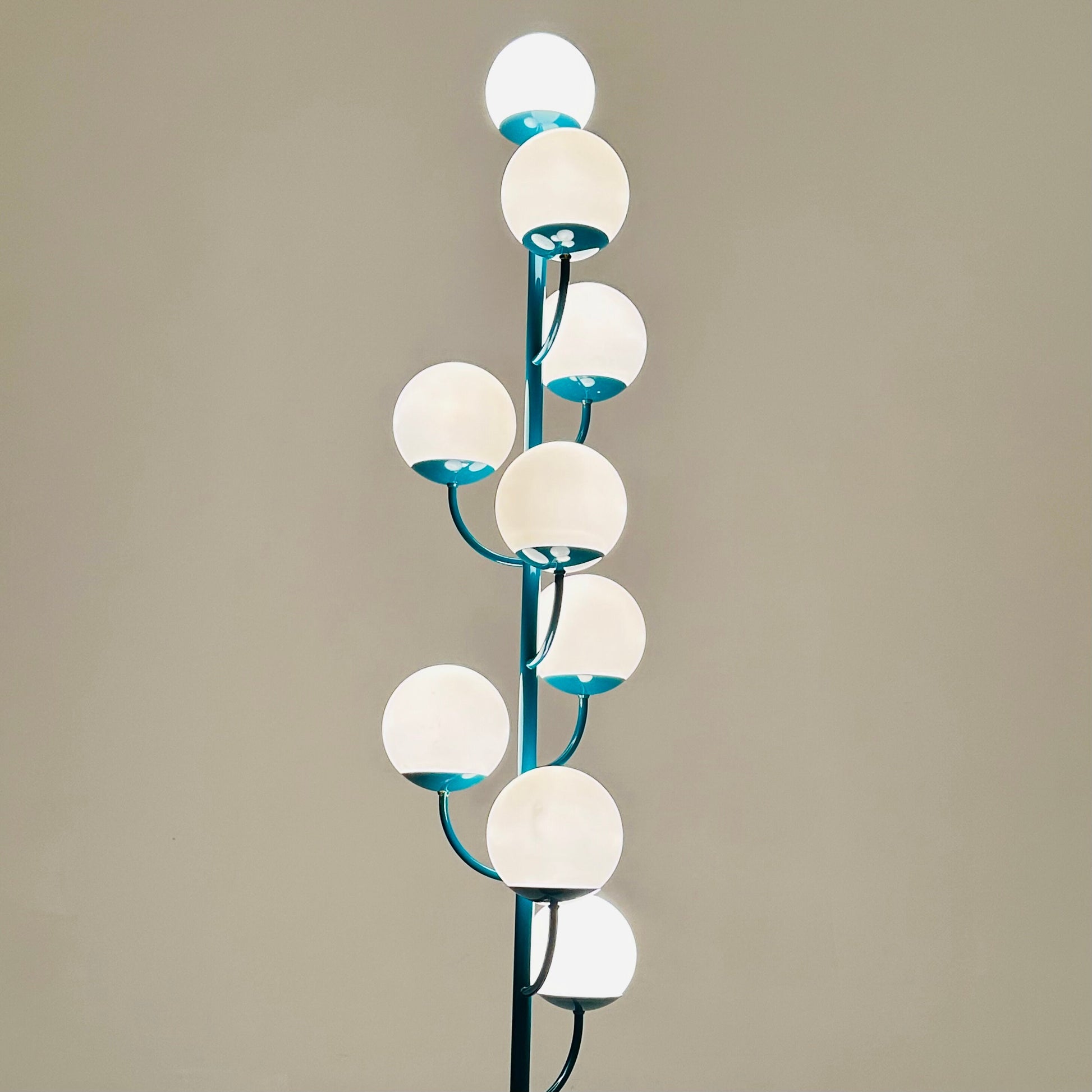 Mid century iconic 9-light floor lamp from Kaiser Leuchten,Germany 1970s