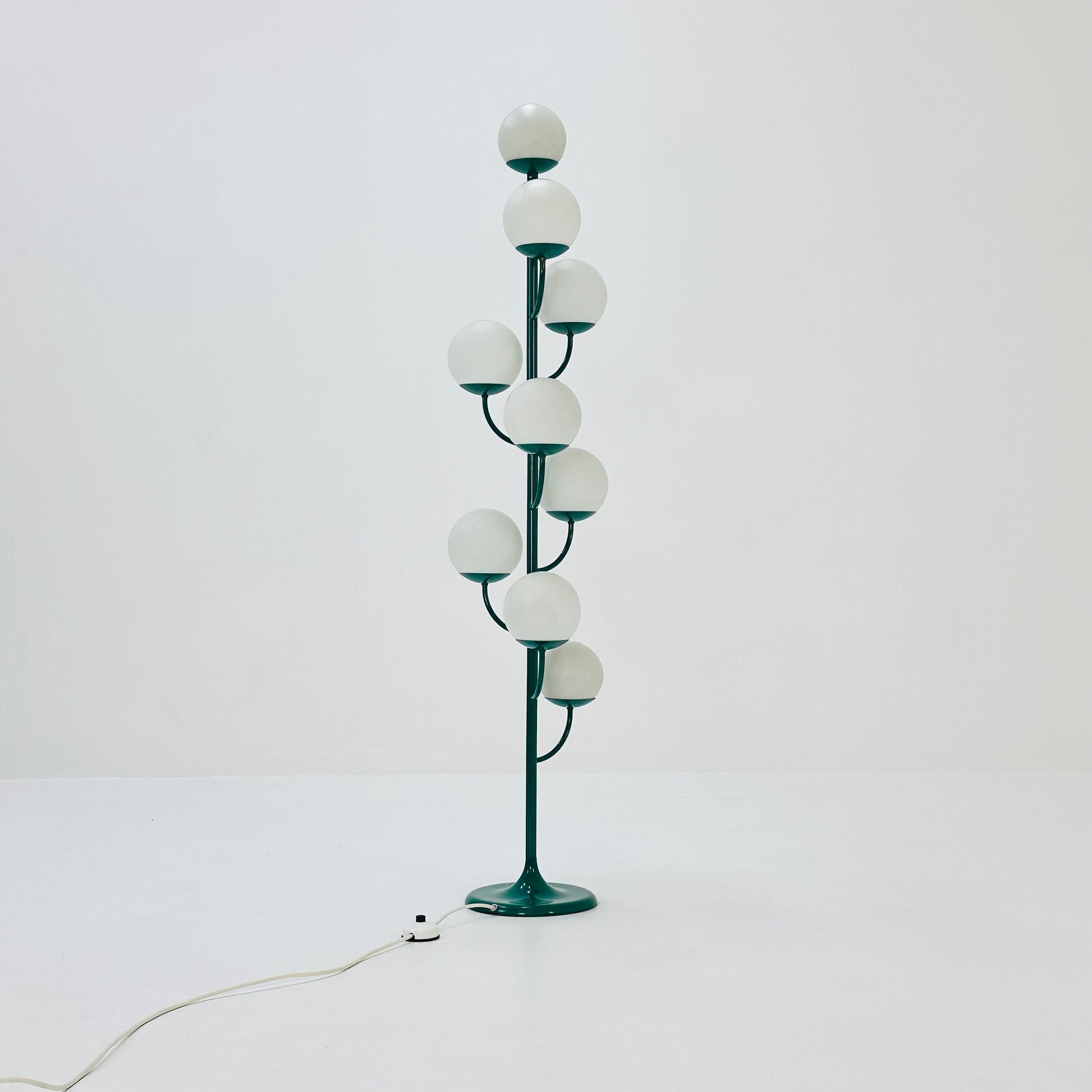 Mid century iconic 9-light floor lamp from Kaiser Leuchten,Germany 1970s