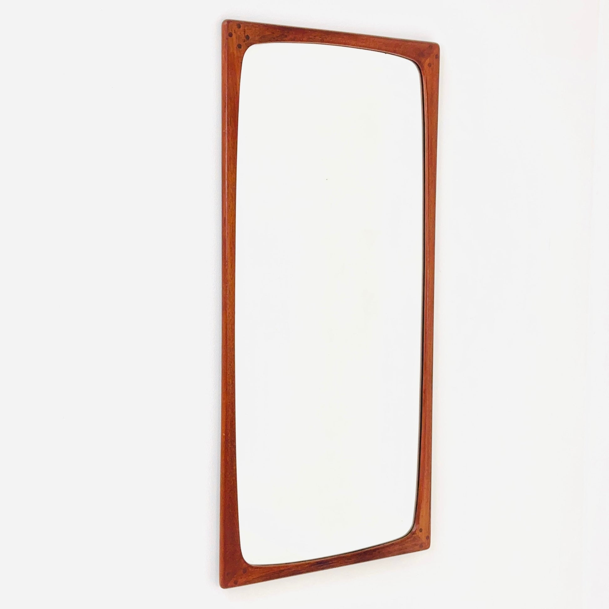 Teak Danish mid-century Modern wall-mounted mirror, 1960s