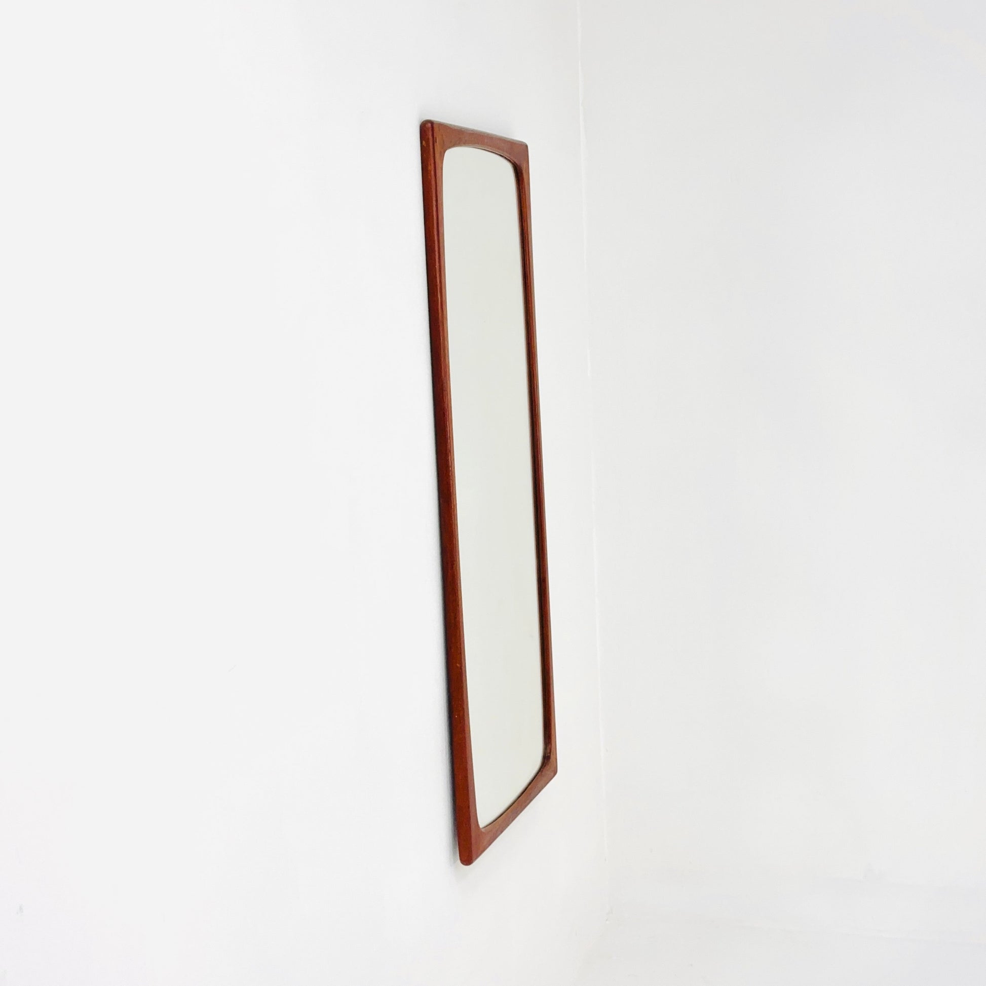 Teak Danish mid-century Modern wall-mounted mirror, 1960s