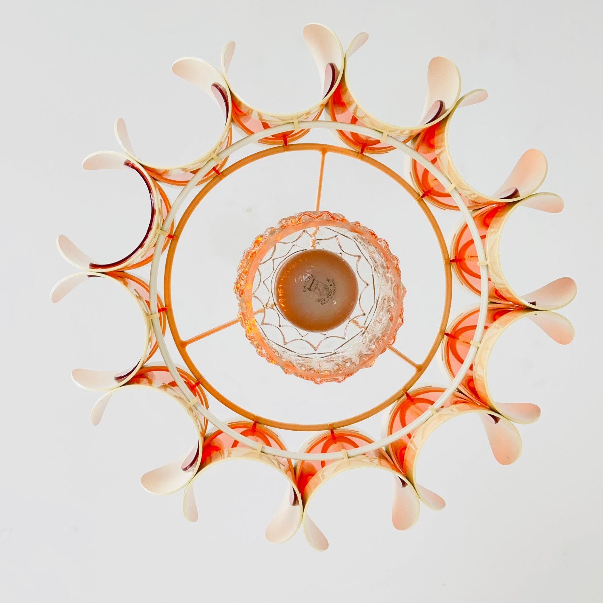 Space age pendant lamp by Thorsten Orrlings design for Markaryd. 1980s