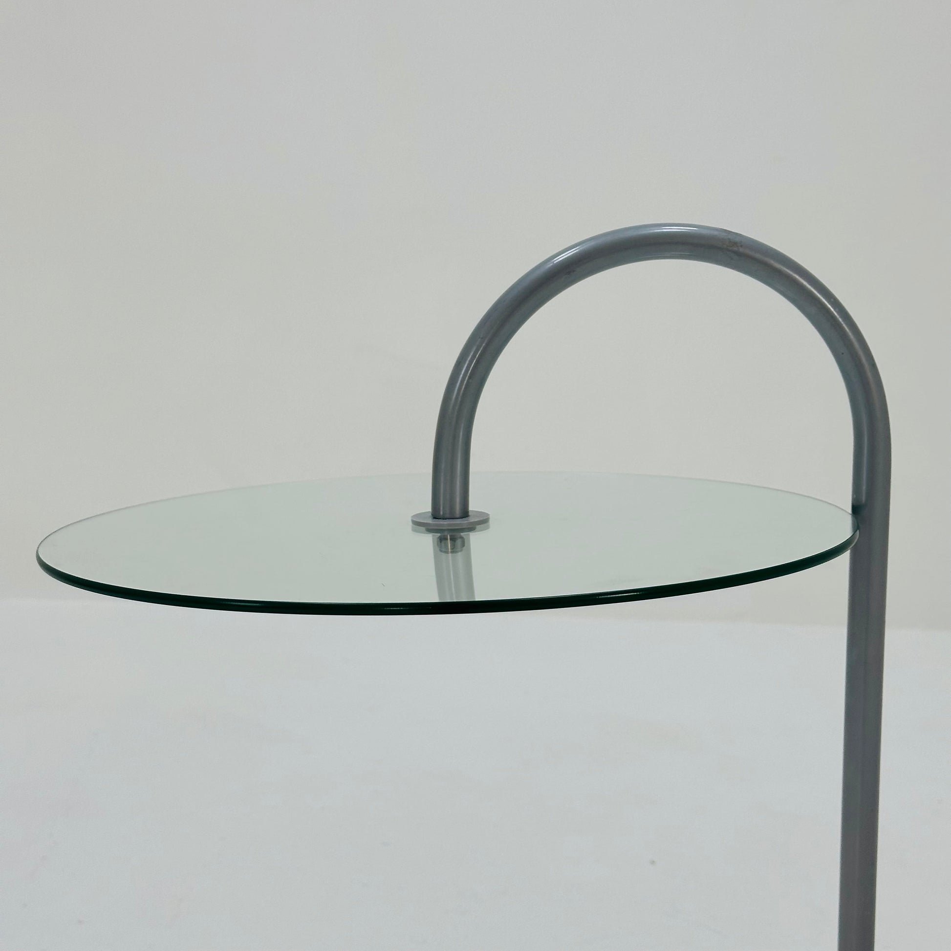 Set of 2 Rare Vintage Ikea Ry Coffee Side Table Glass Aluminum Light Weight.