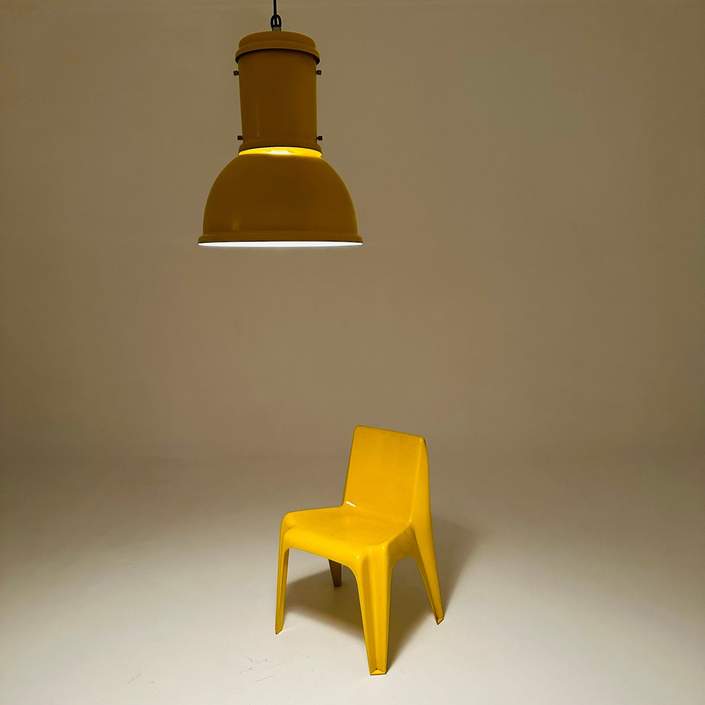 1 of 15 Bauhaus industrial Fontana Arte-metal Ceiling lamp, Italy 1970s