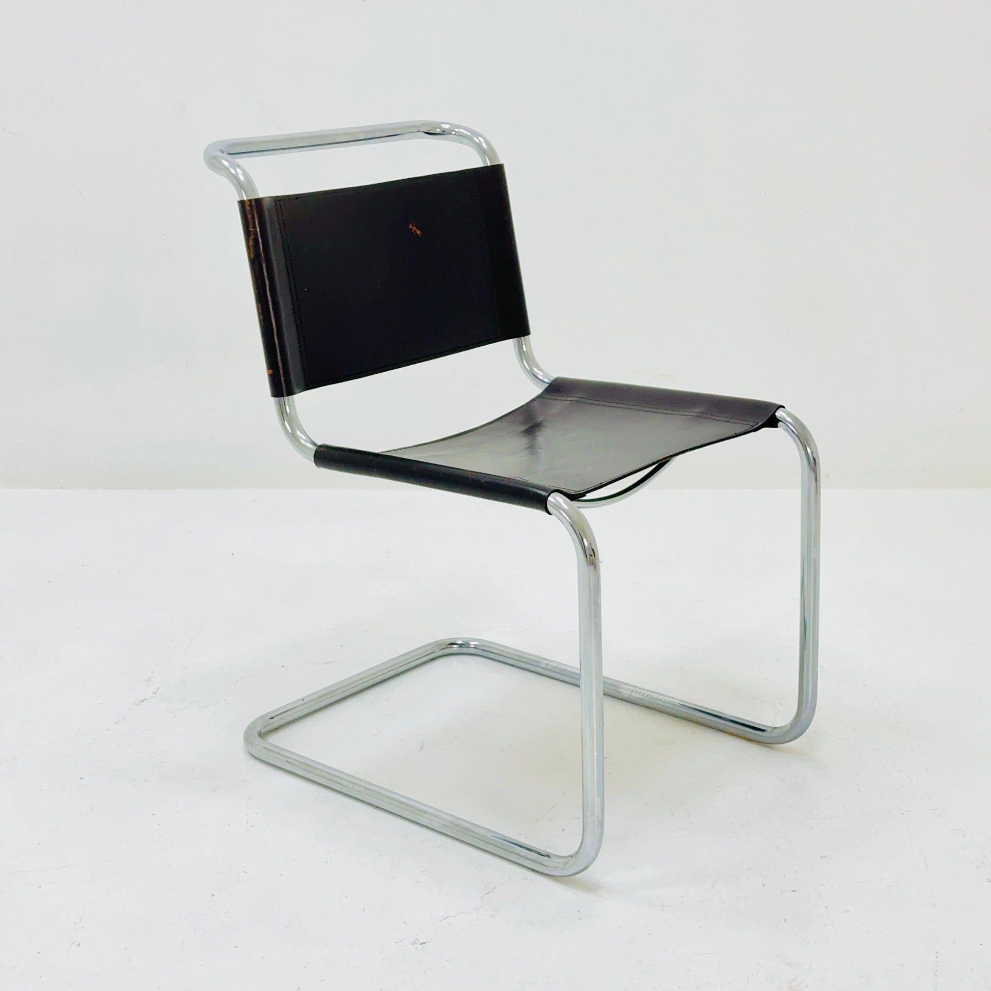Mid-Century Vintage S33 brown chair from Mart Stam by Fasem Italy 1980er