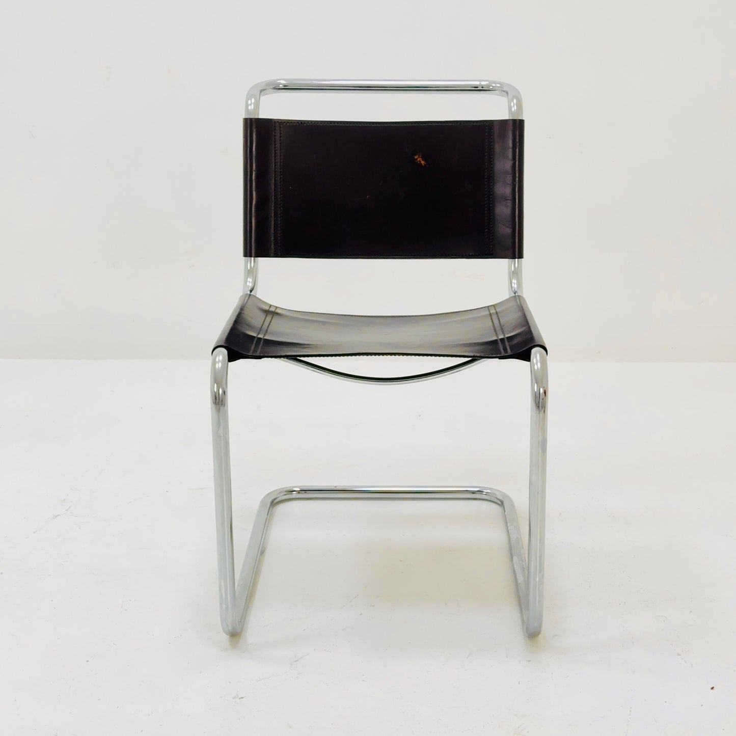 Mid-Century Vintage S33 brown chair from Mart Stam by Fasem Italy 1980er