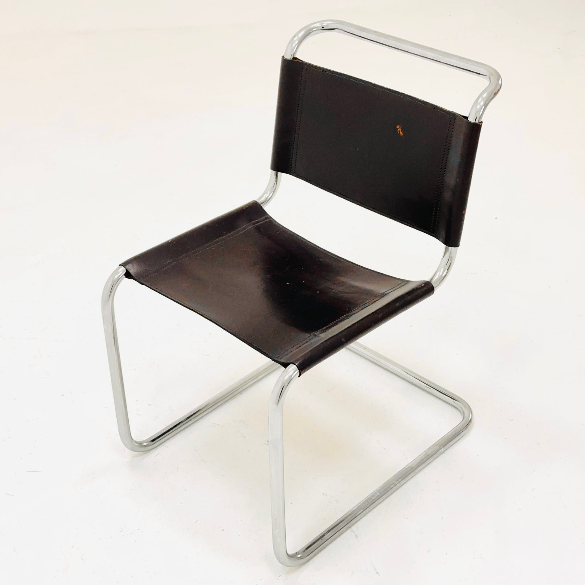 Mid-Century Vintage S33 brown chair from Mart Stam by Fasem Italy 1980er