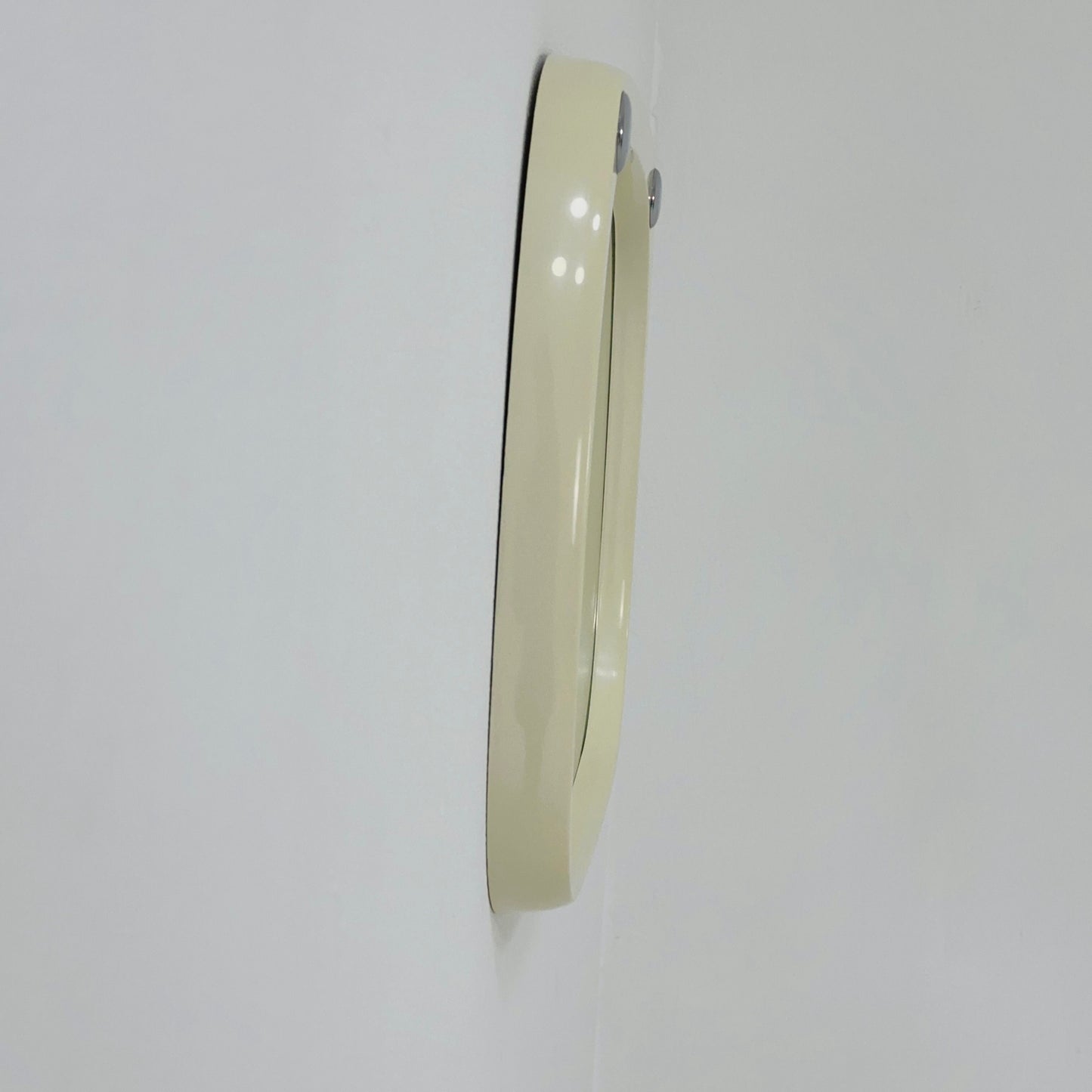 Space age beige /white plastic wall mirror 1970s