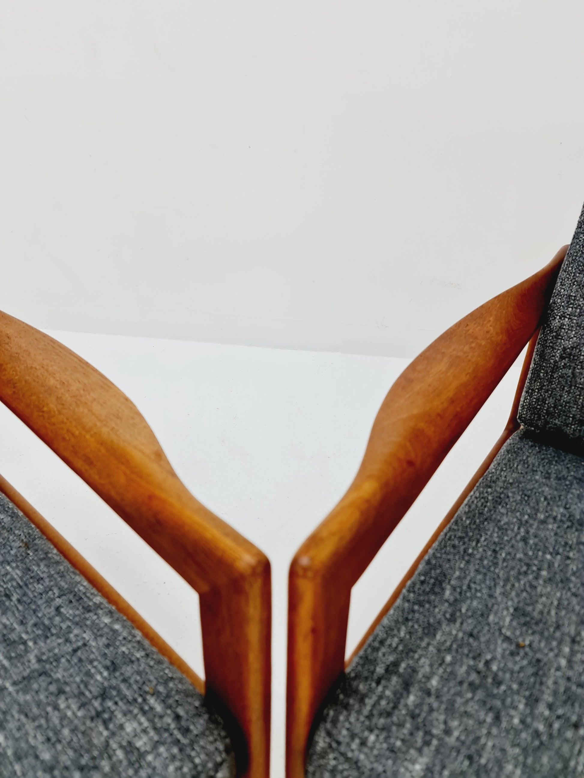 Mid century easy lounge chairs by Illum Wikkeslo Eilersen in solid teak, 1960s, Set of 2