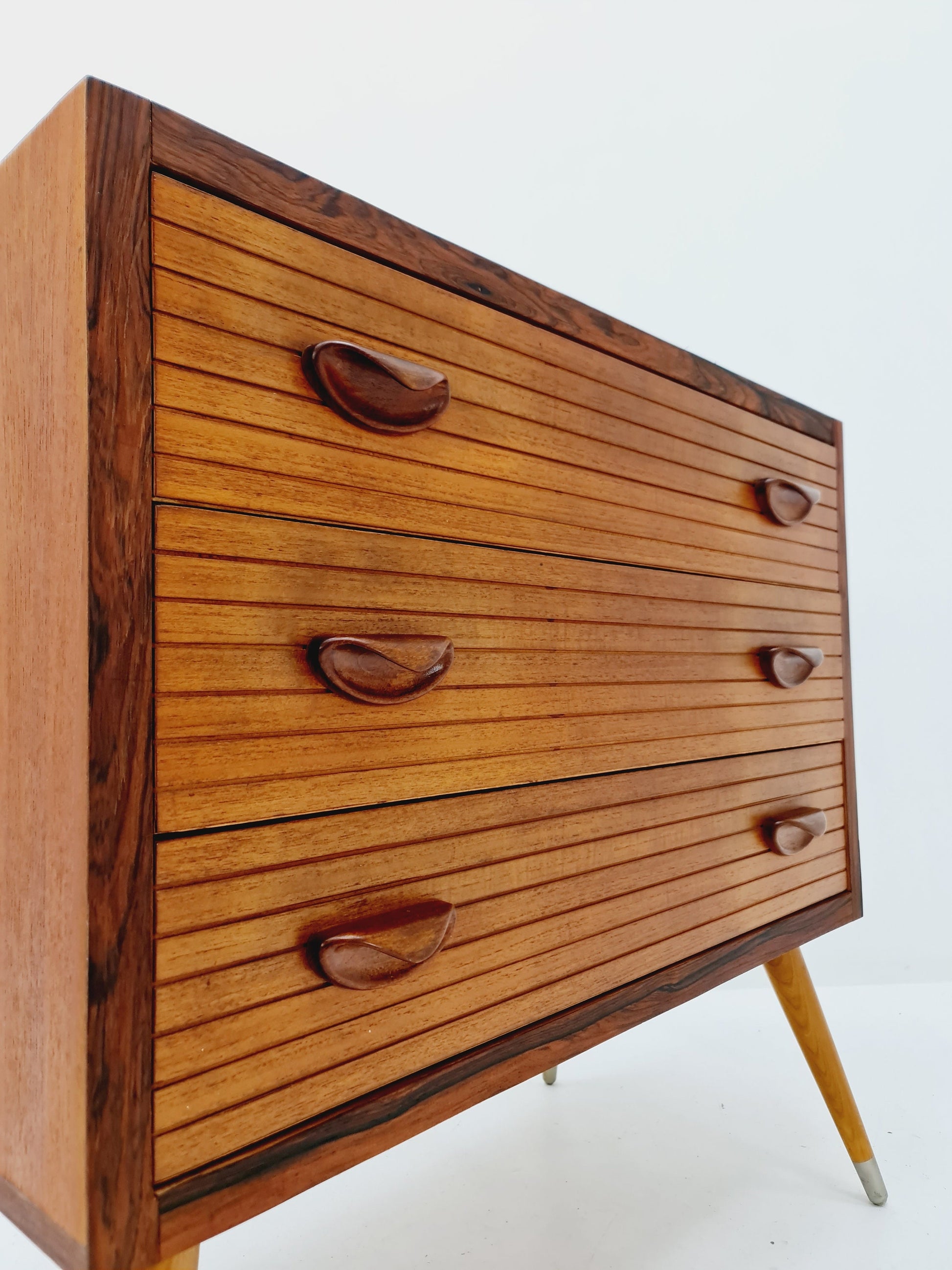 Rare Mid century Modern German teak & Palisander chest of drawers by Ernst Dieter Hilker, 1960s