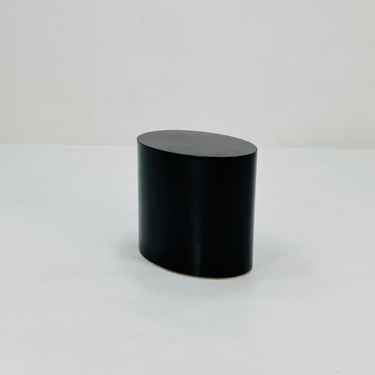 Space age Gloss Black oval shape end table /side table 1970s