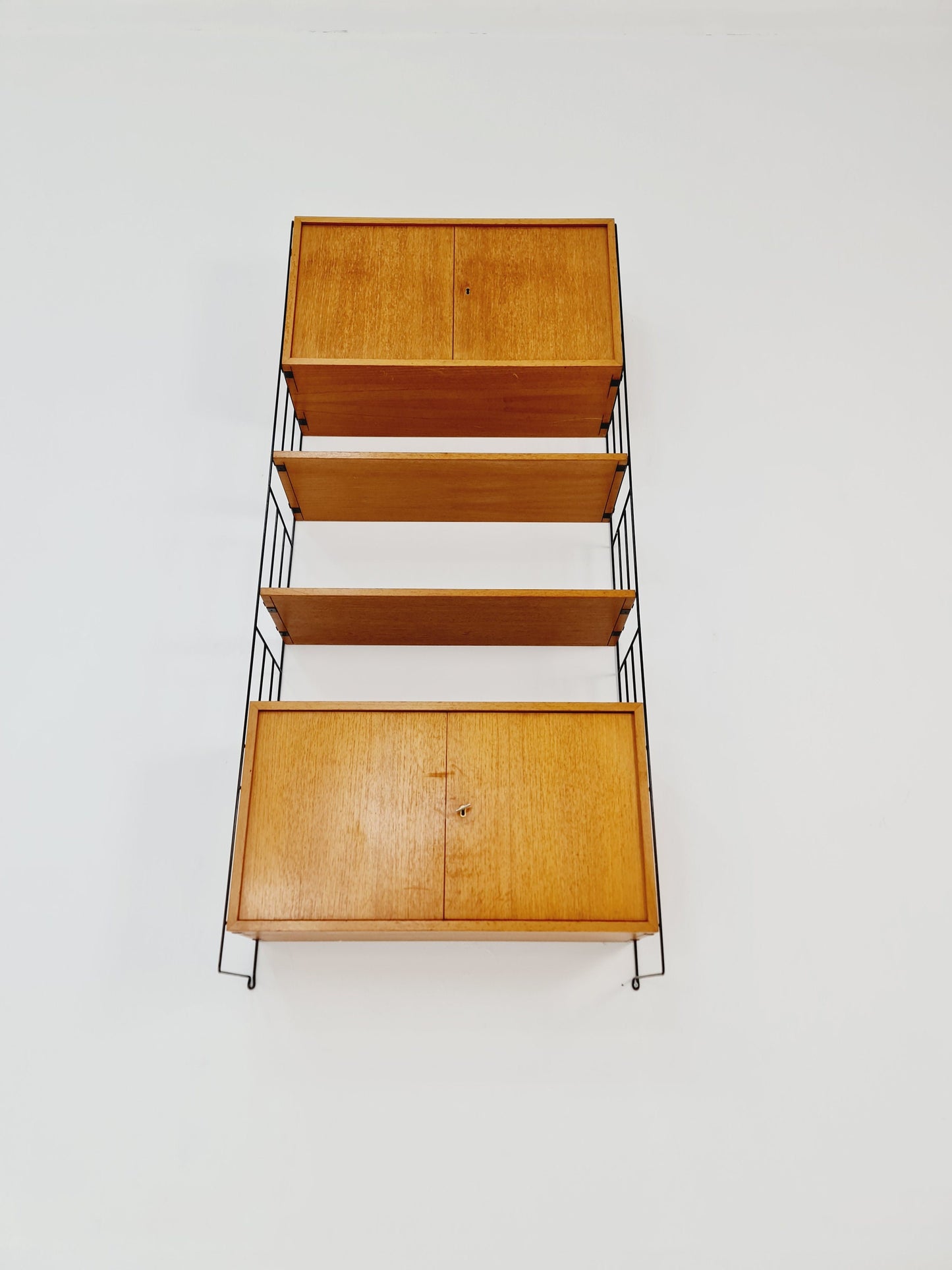 String shelf-system, bookcase with 2 cabinet teak by WHB Germany, 1950s