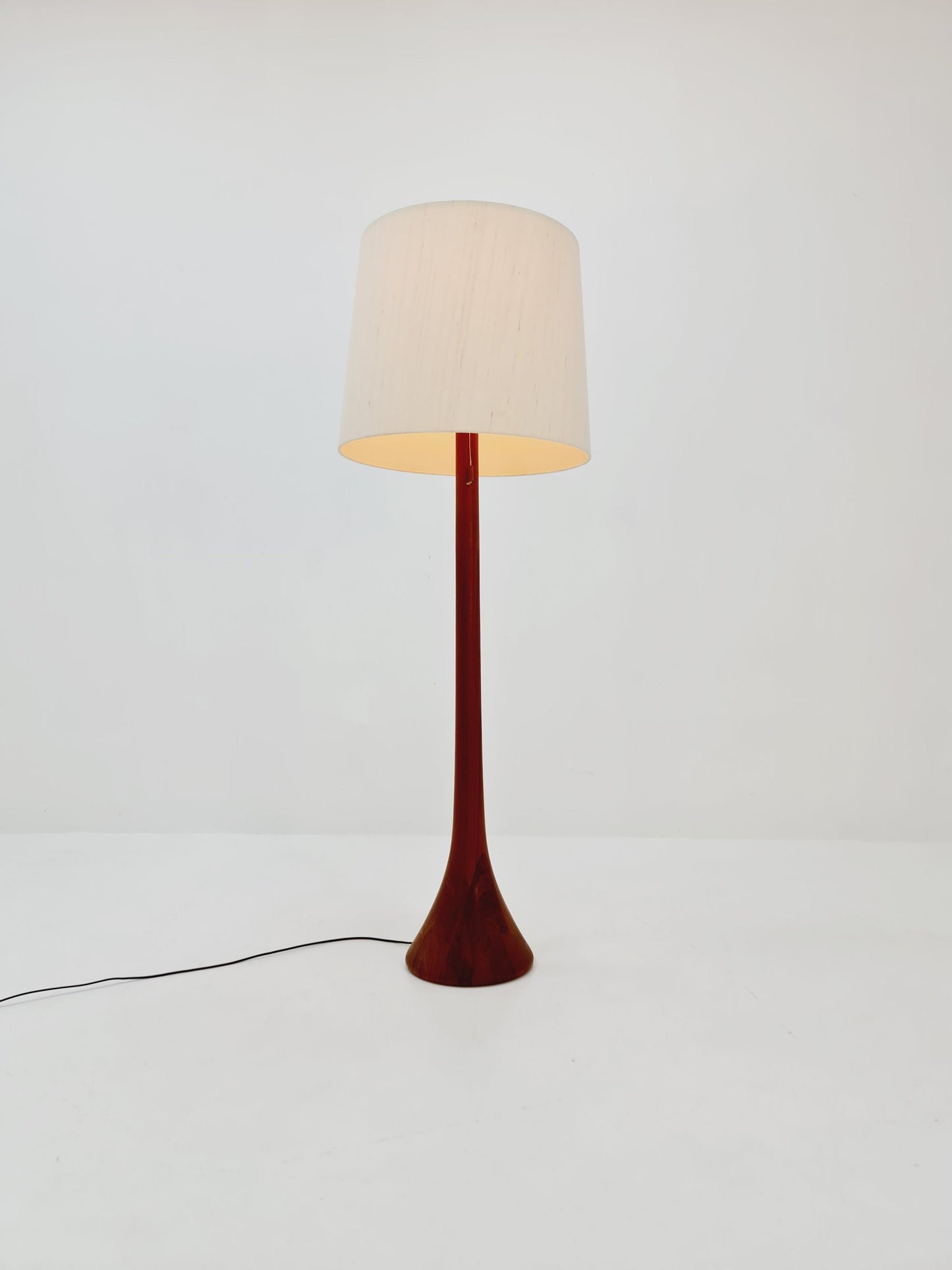 Rare big Midcentury Danish floor lamp by KIRK solid teak, 1960s