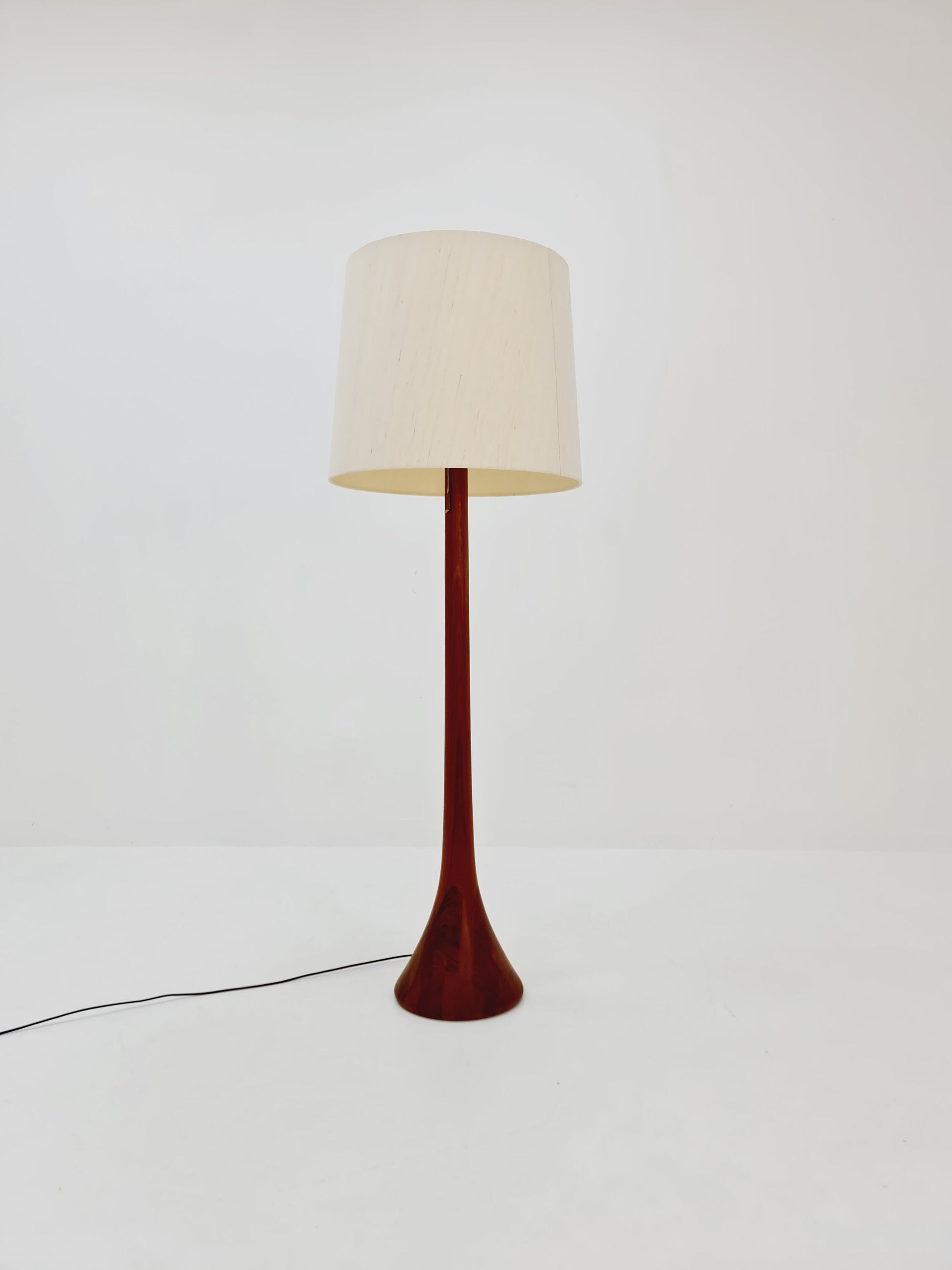 Rare big Midcentury Danish floor lamp by KIRK solid teak, 1960s
