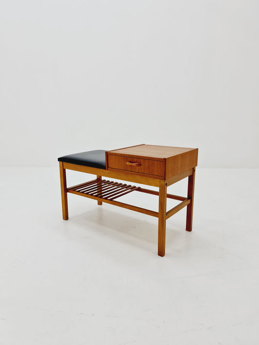 Danish teak telefon table/ hallway table By Jörgen Maahr/Otto Nielsen, 1960s