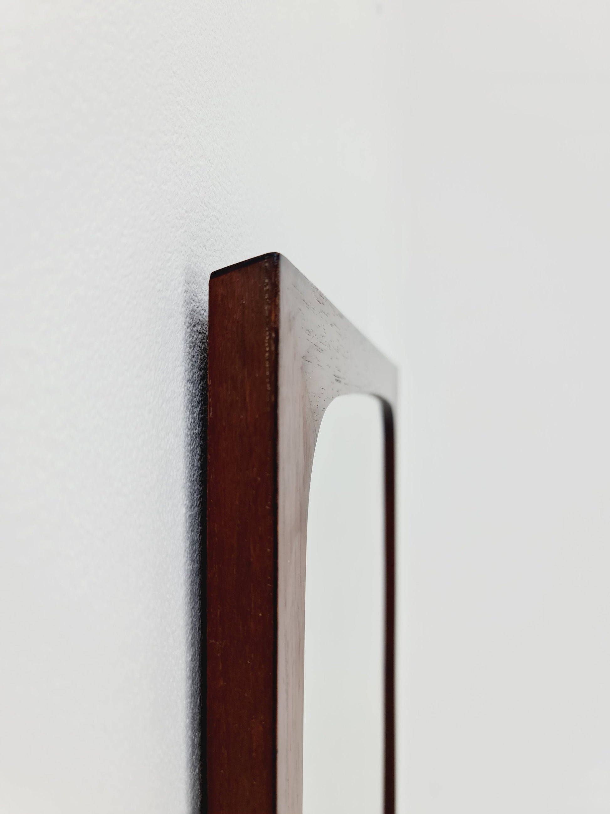 Rosewood Danish mid-century Modern wall-mounted mirror, 1960s