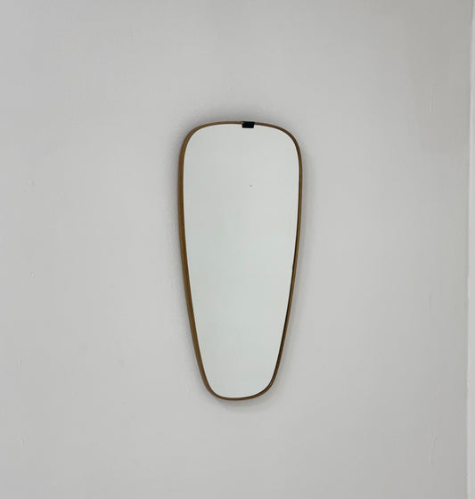 Mid Century asymmetric Original kidney wall mirror by schon form Germany 60s