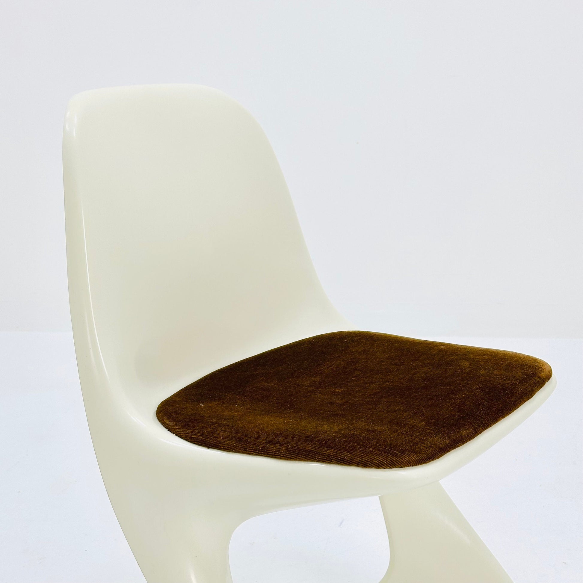 1 of 4 space age chair model 200 by Alexander Begge for Casala original brown fabric upholstery 1970s Germany