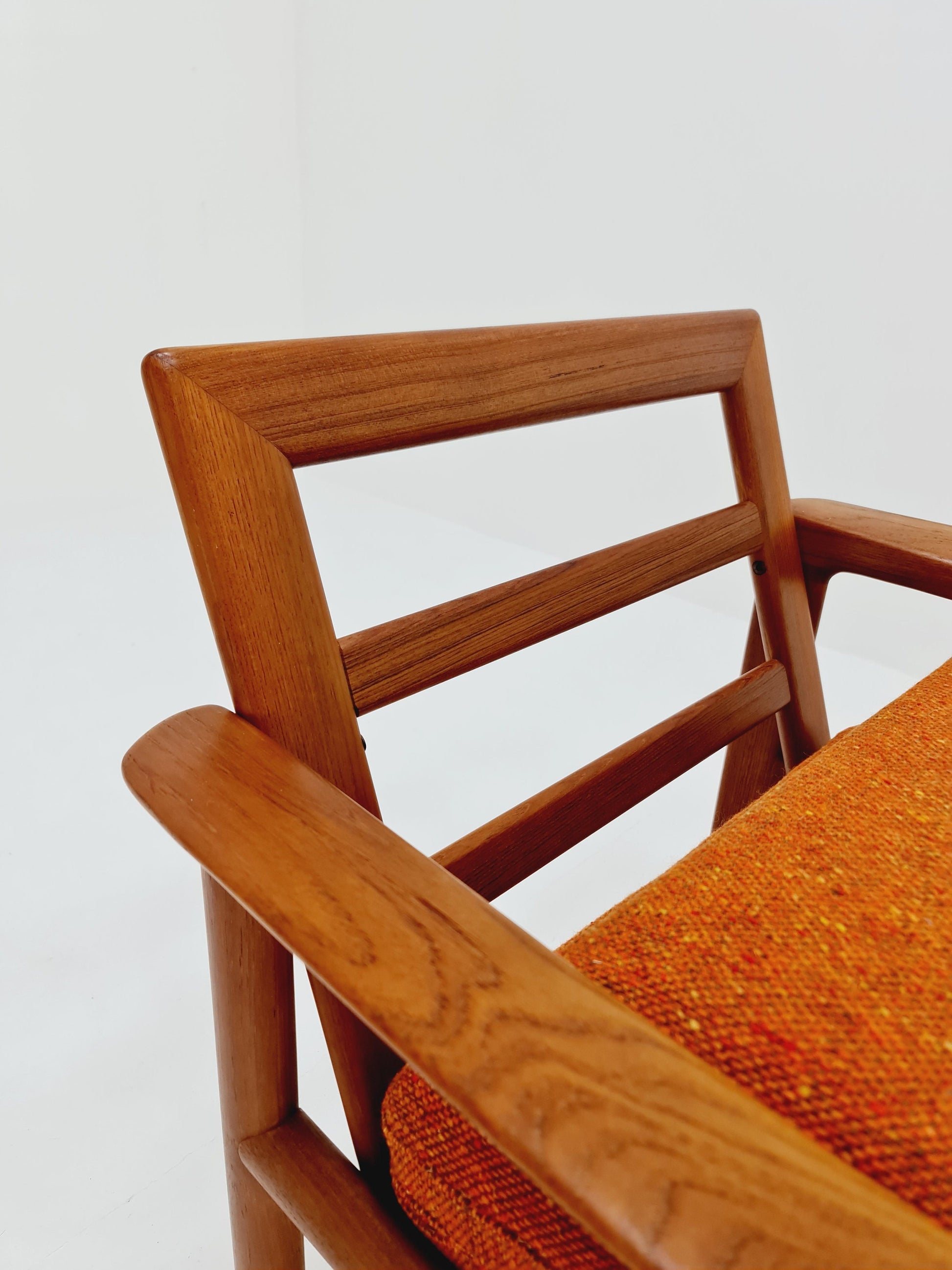 Mid century teak easy lounge chairs by Sven Ellekaer for Komfort , Set of 2, 1960s