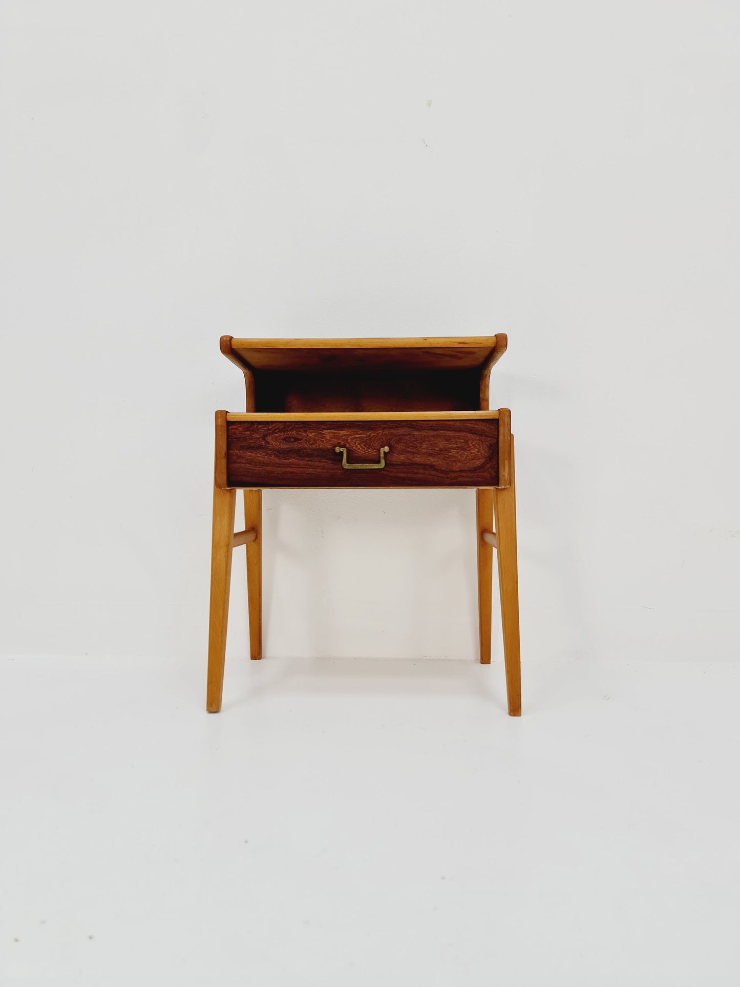 Midcentury Carlström & Co Teak, Rosewood Vintage Side table/ Bedside table/ Night stand, 1960s