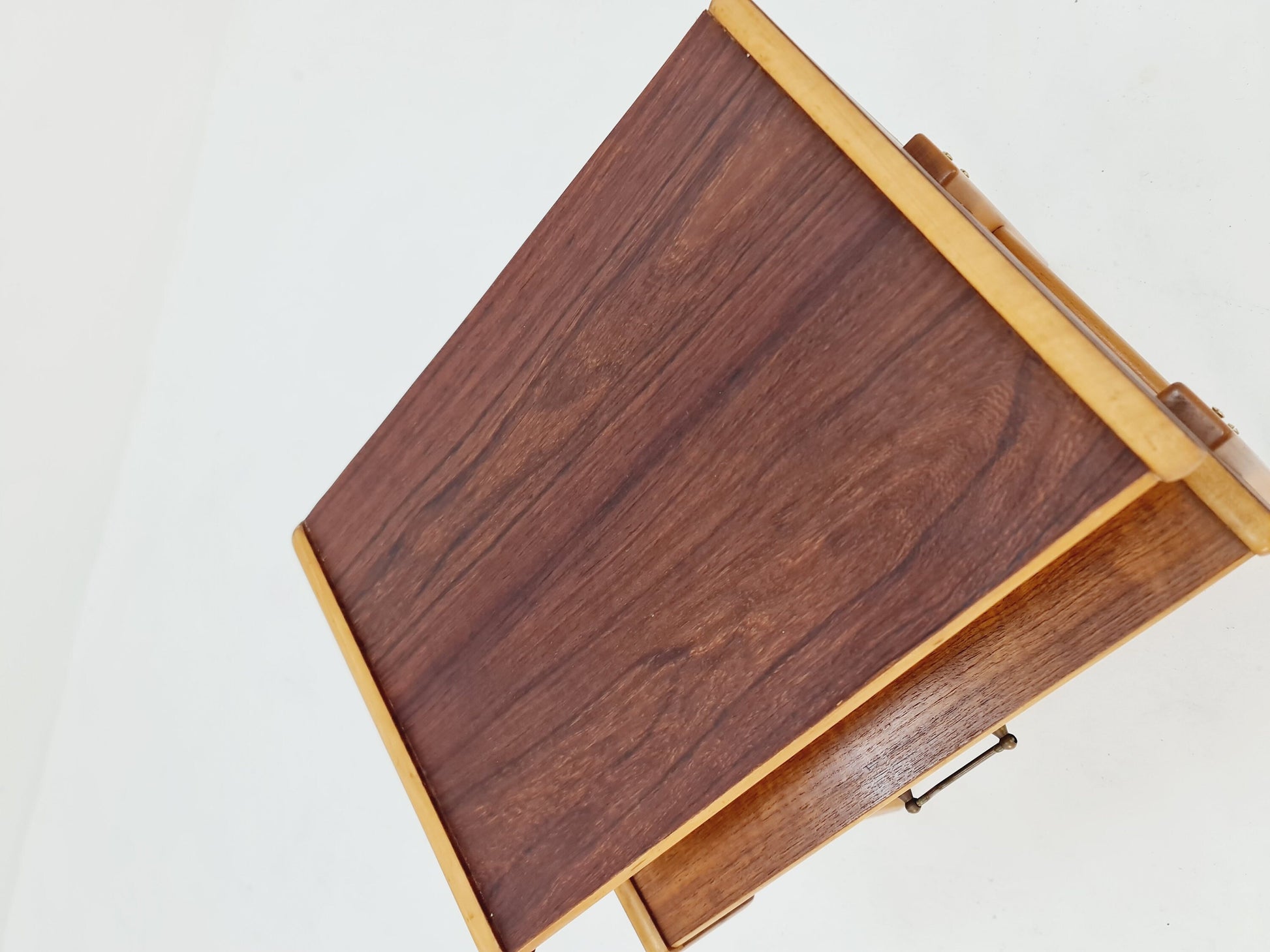 Midcentury Carlström & Co Teak, Rosewood Vintage Side table/ Bedside table/ Night stand, 1960s