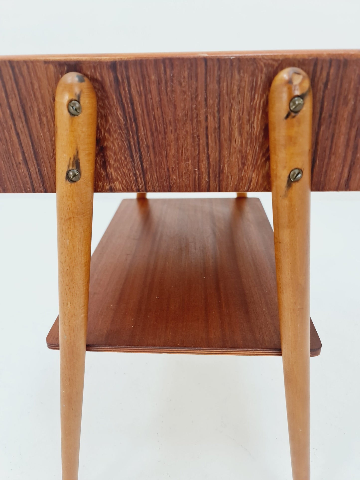 Midcentury Carlstrom & Co teak - rosewood vintage side table/ bedside table/ night stand, 1960s