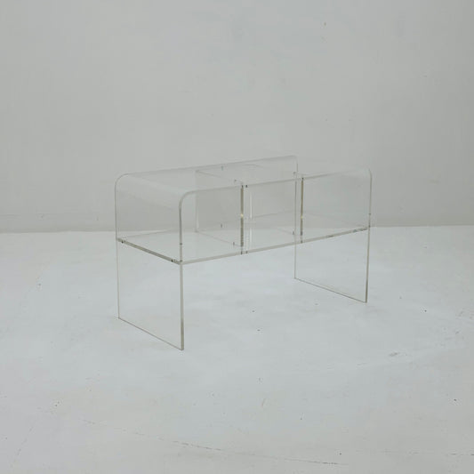 Space age Plexiglass coffee table /console 1970s.