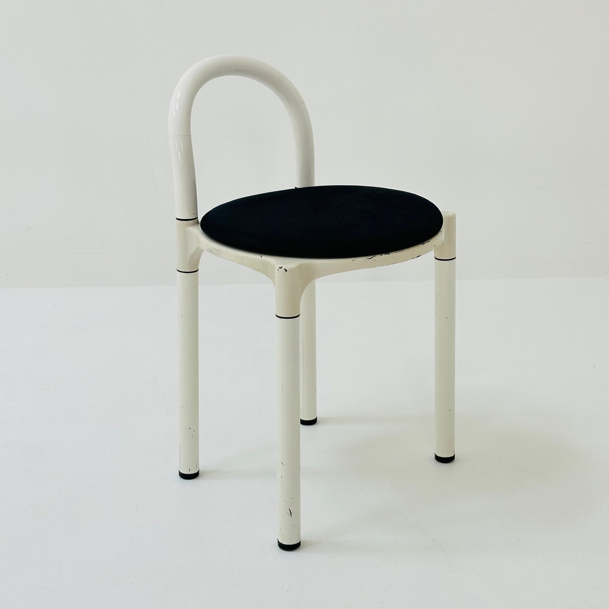 Space age white Polo stool by Anna Castelli for Kartell, 1970s