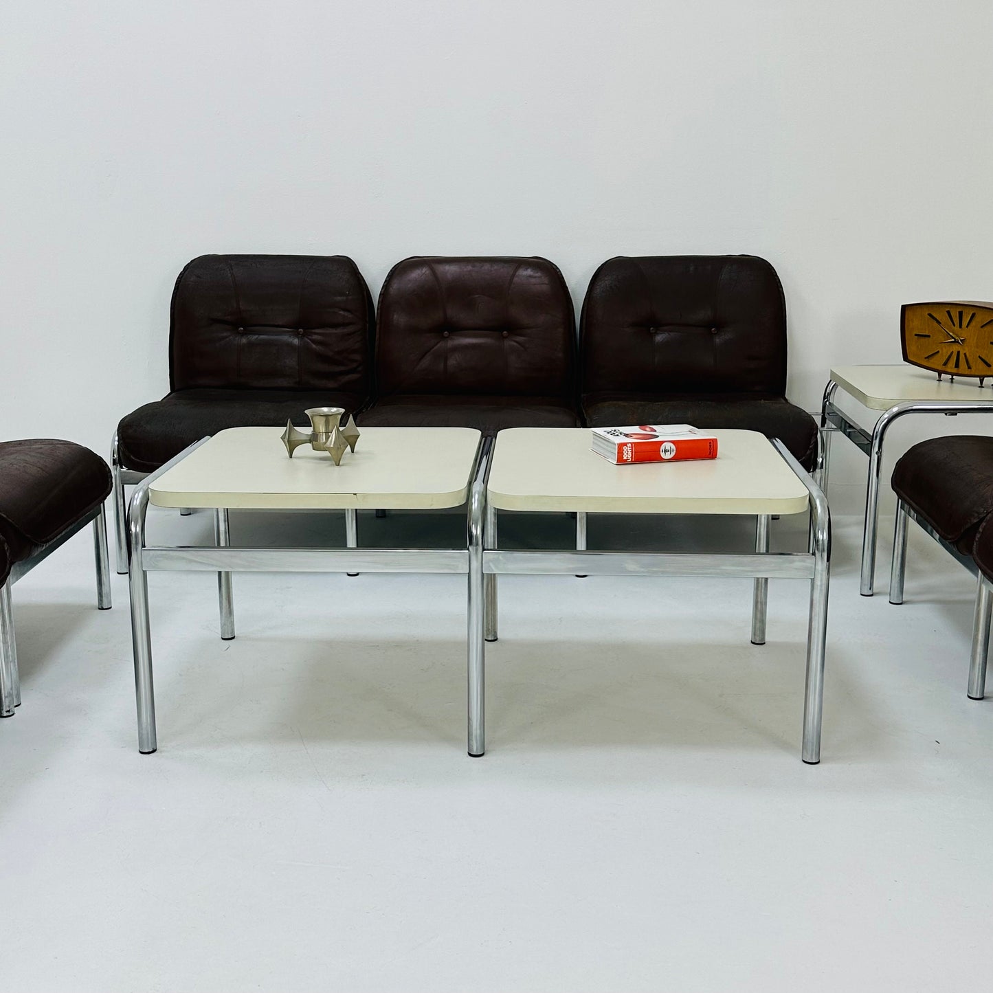 Mid century original vintage Girsberger Eurochair design seating group , Switzerland 1980s