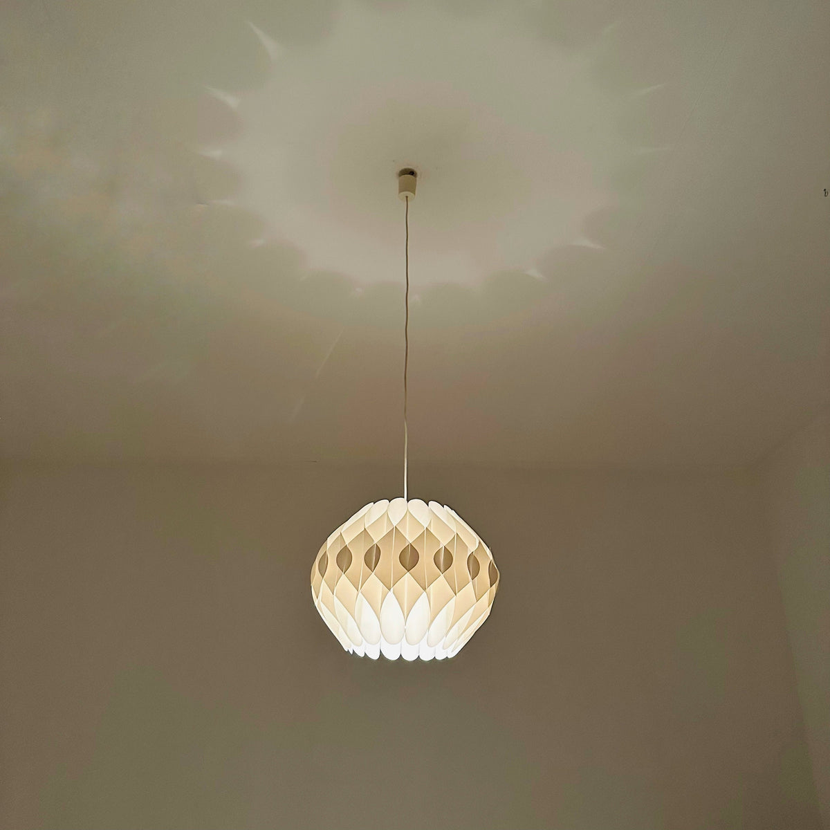 Butterfly pendant lamp, designed in 1968 by the Danish designer Lars Schiøler for Hoyrup Denmark