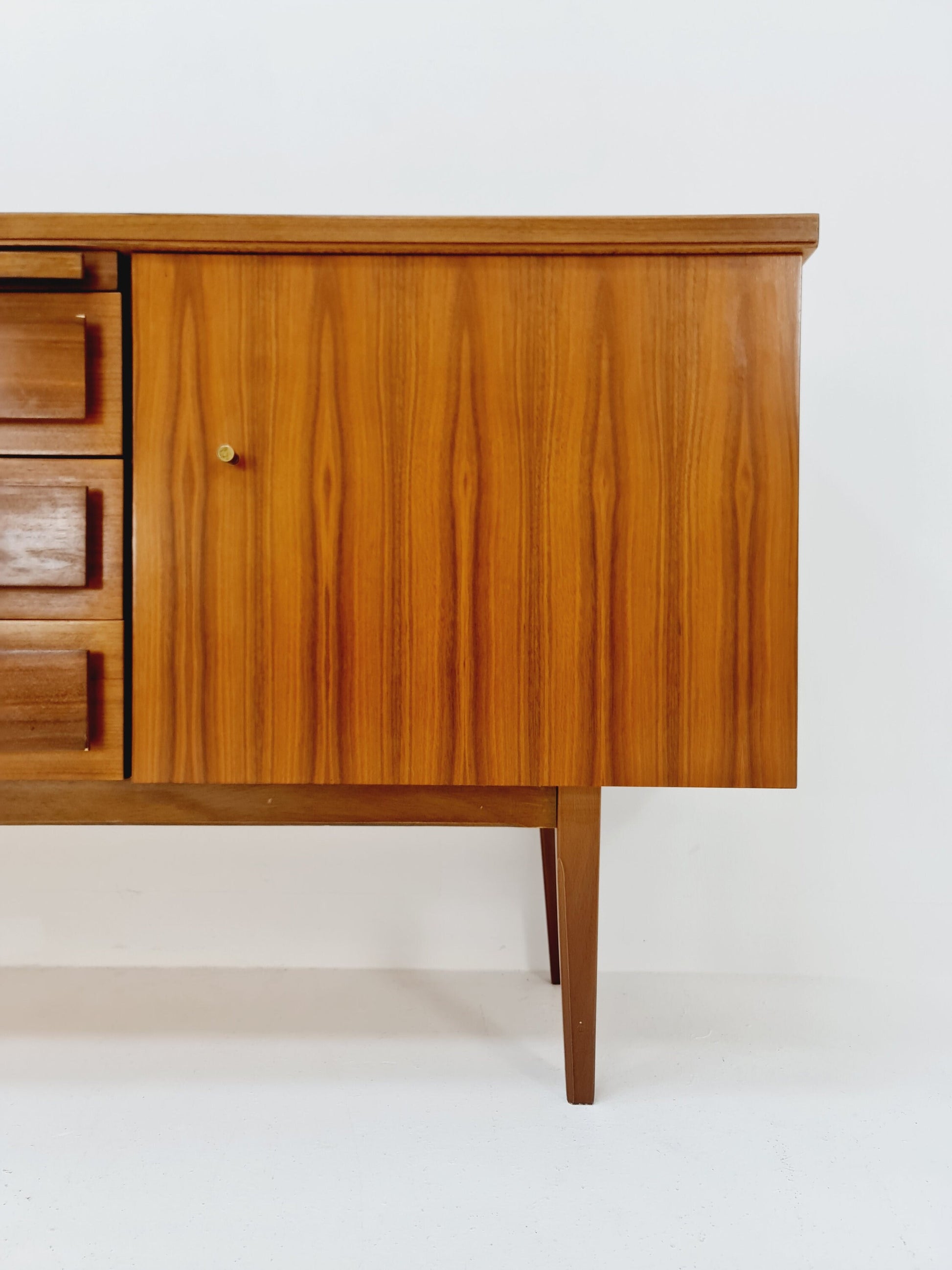 Big Mid Century Modern German walnut Sideboard, 1960s